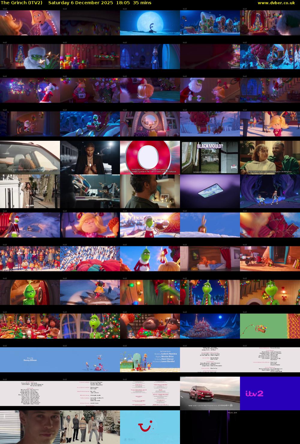 The Grinch (ITV2) Saturday 6 December 2025 18:05 - 18:40