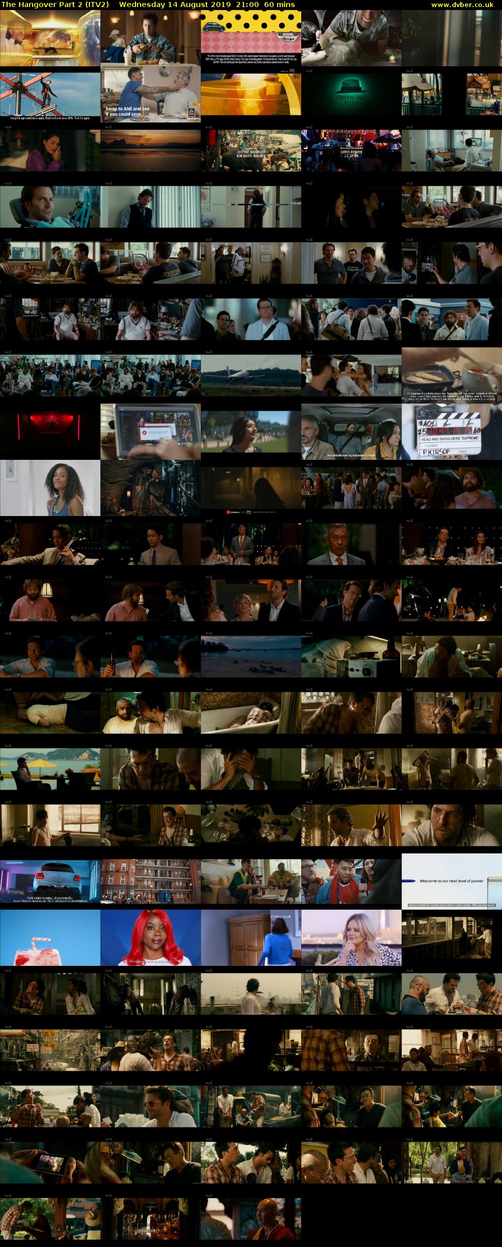 The Hangover Part 2 (ITV2) Wednesday 14 August 2019 21:00 - 22:00