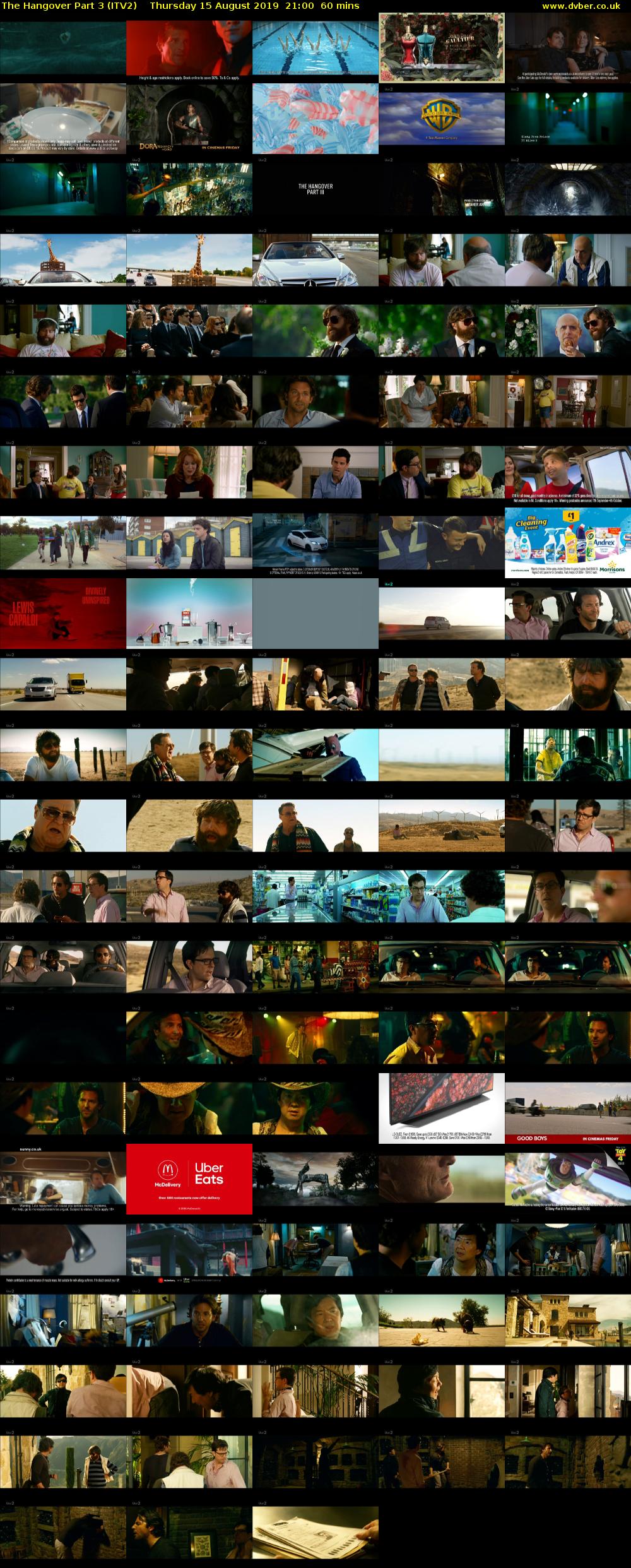 The Hangover Part 3 (ITV2) Thursday 15 August 2019 21:00 - 22:00