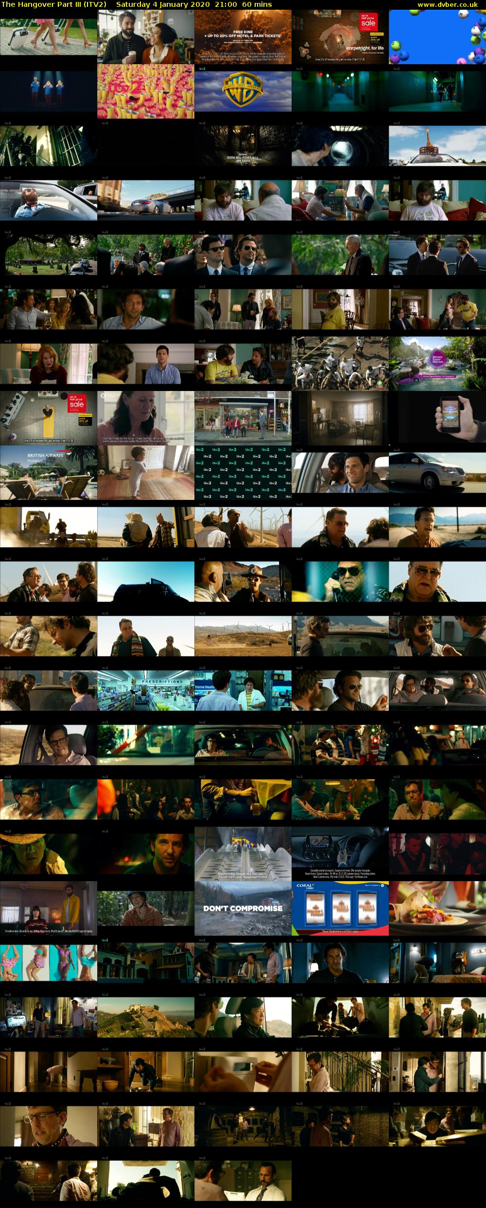 The Hangover Part III (ITV2) Saturday 4 January 2020 21:00 - 22:00