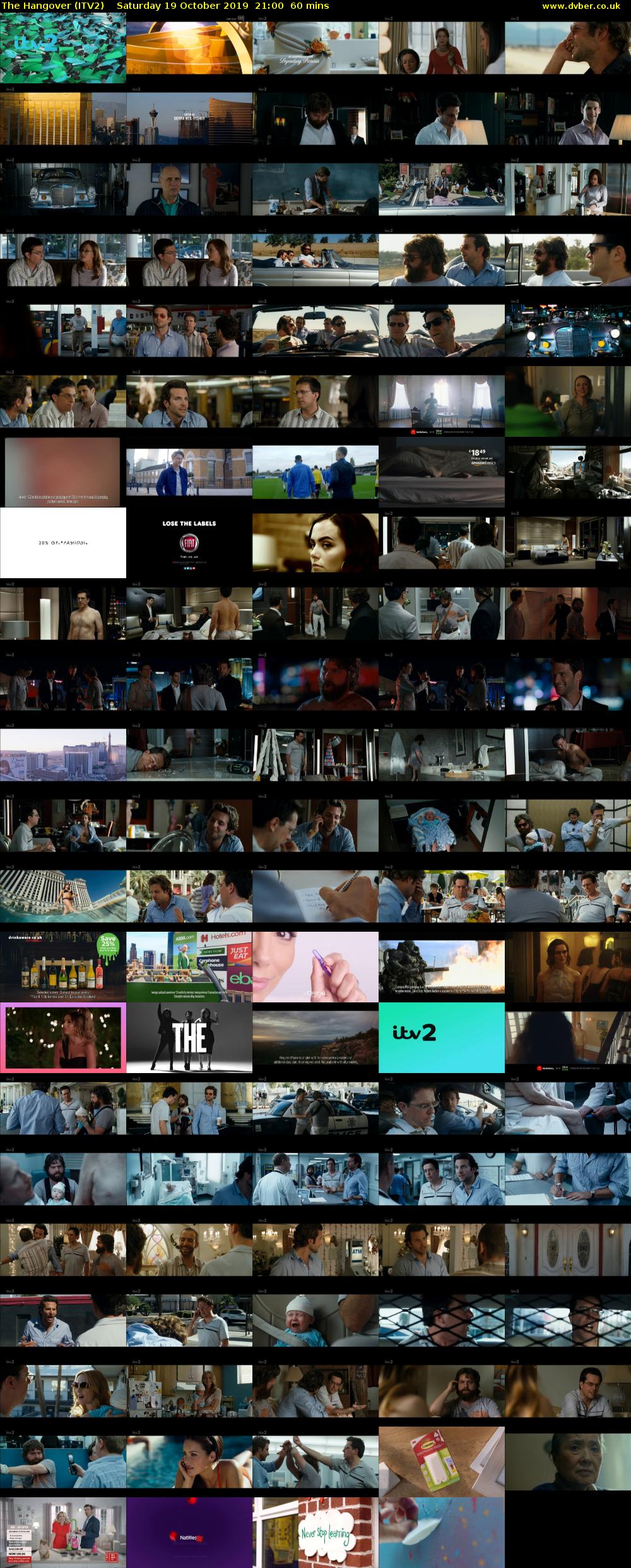 The Hangover (ITV2) Saturday 19 October 2019 21:00 - 22:00