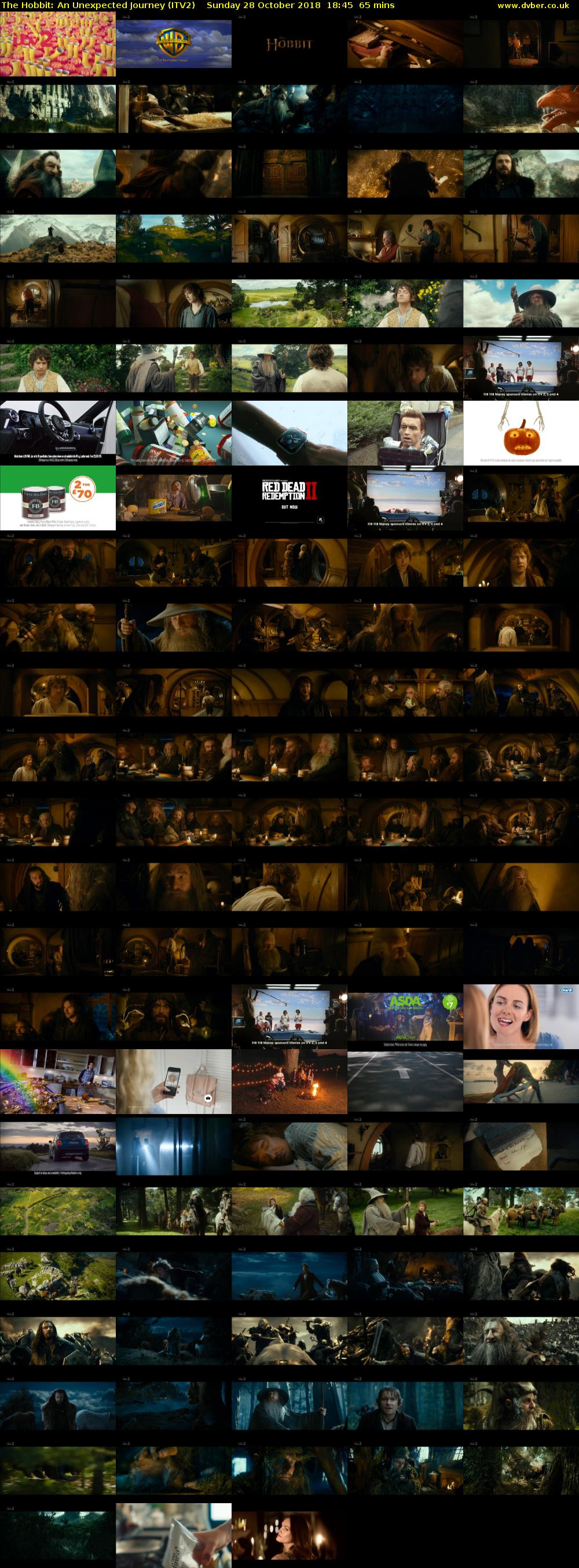 The Hobbit: An Unexpected Journey (ITV2) Sunday 28 October 2018 18:45 - 19:50