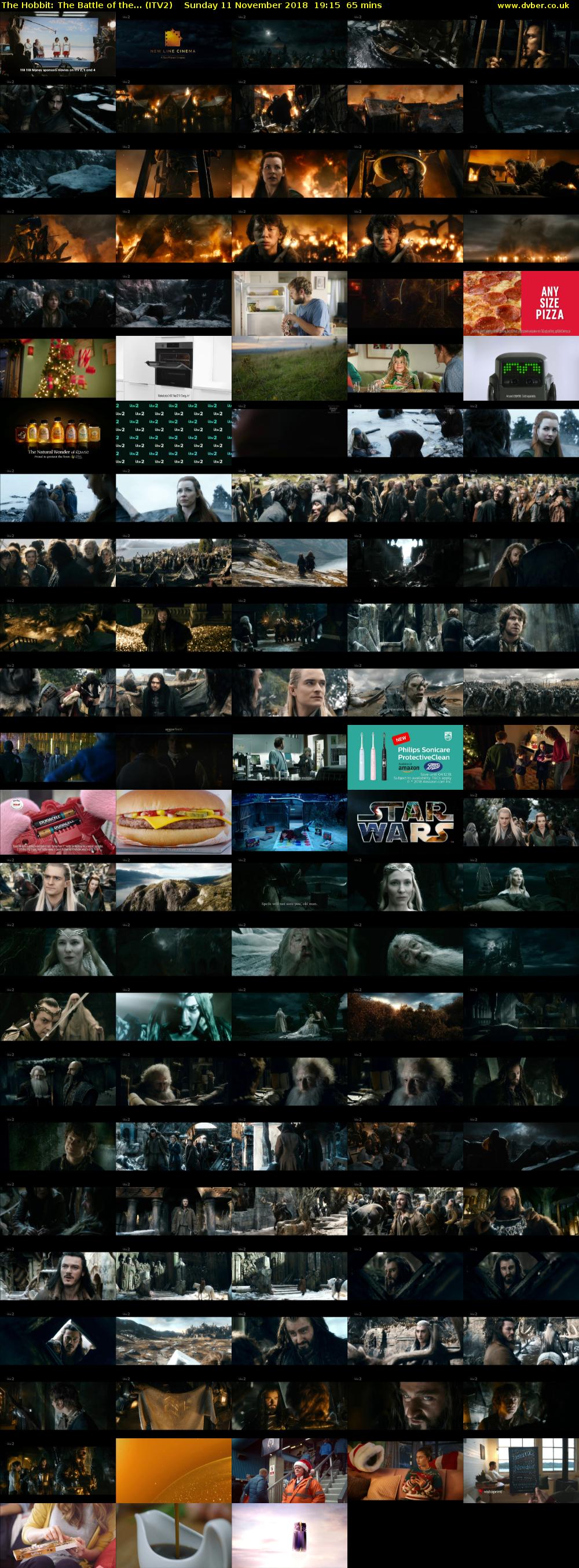 The Hobbit: The Battle of the... (ITV2) Sunday 11 November 2018 19:15 - 20:20
