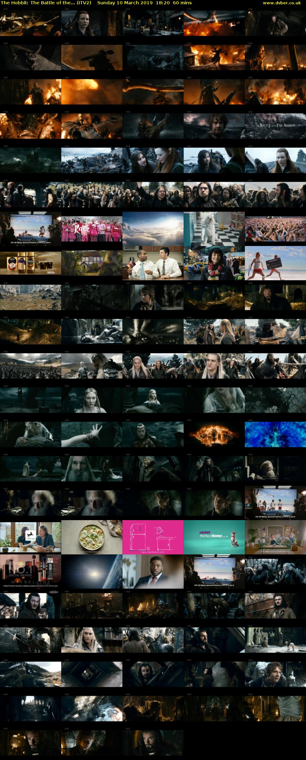 The Hobbit: The Battle of the... (ITV2) Sunday 10 March 2019 18:20 - 19:20