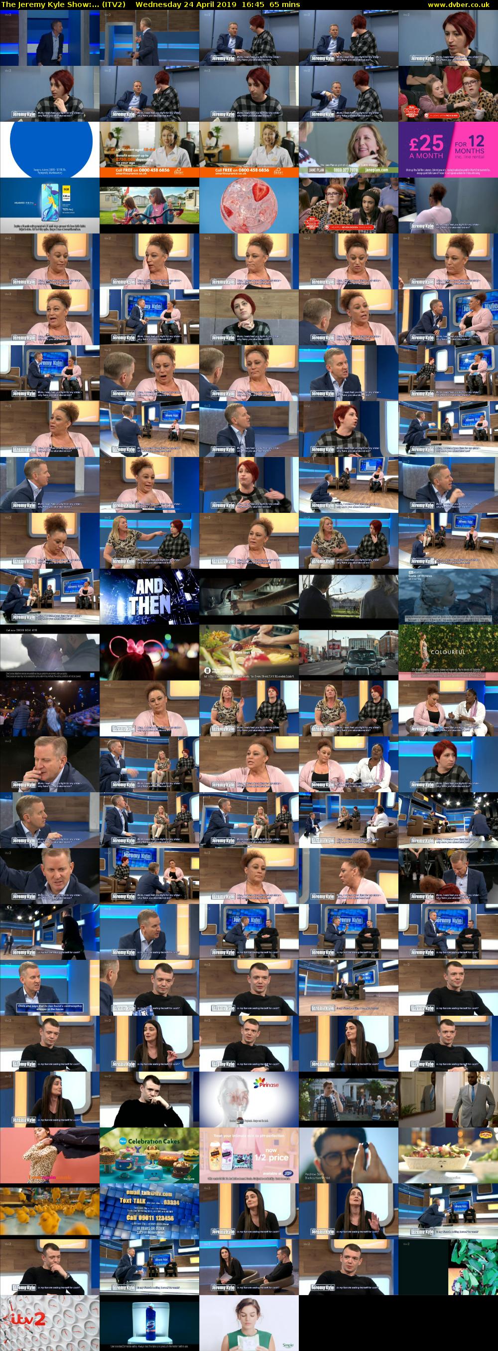 The Jeremy Kyle Show:... (ITV2) Wednesday 24 April 2019 16:45 - 17:50