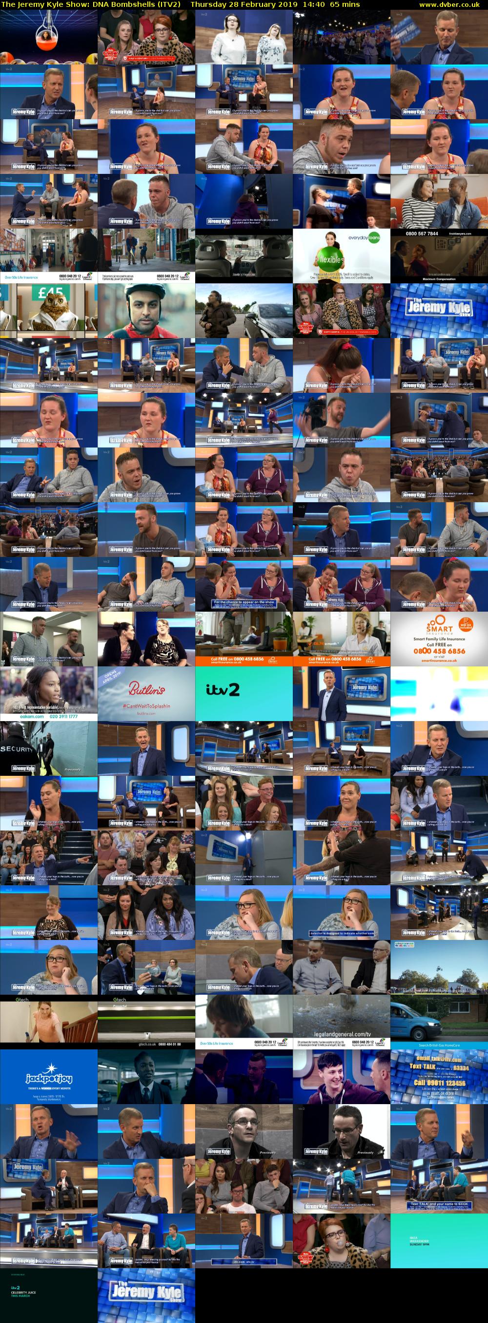 The Jeremy Kyle Show: DNA Bombshells (ITV2) Thursday 28 February 2019 14:40 - 15:45