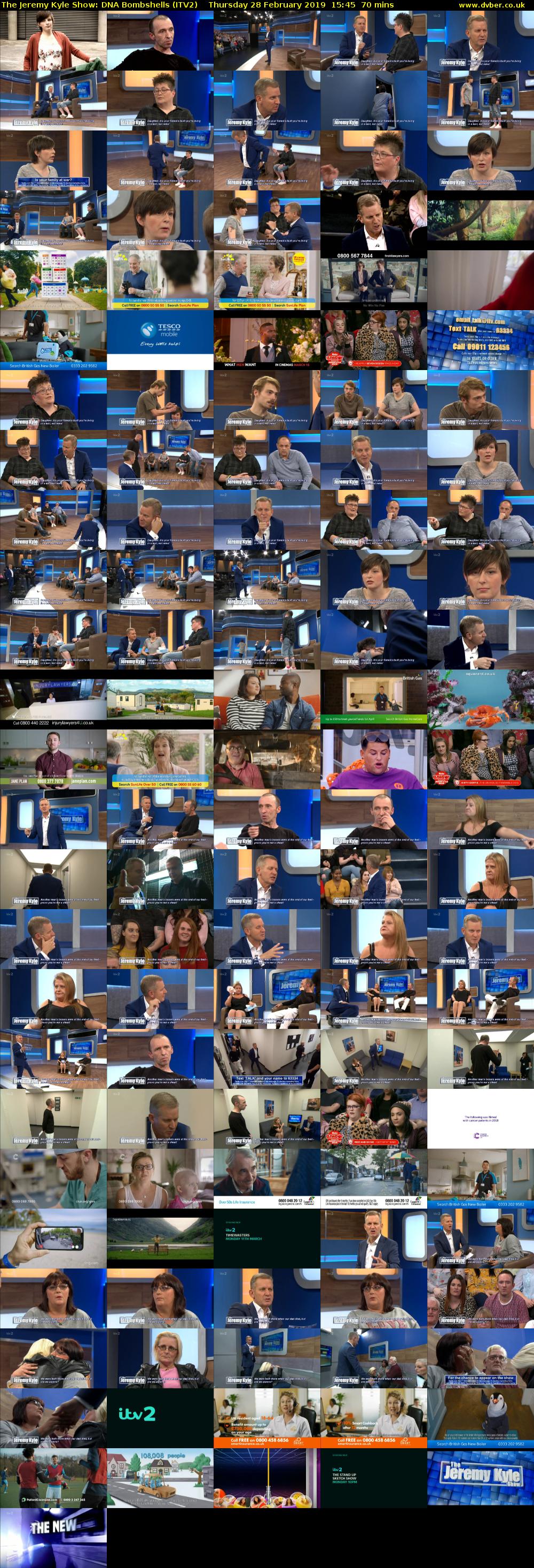 The Jeremy Kyle Show: DNA Bombshells (ITV2) Thursday 28 February 2019 15:45 - 16:55