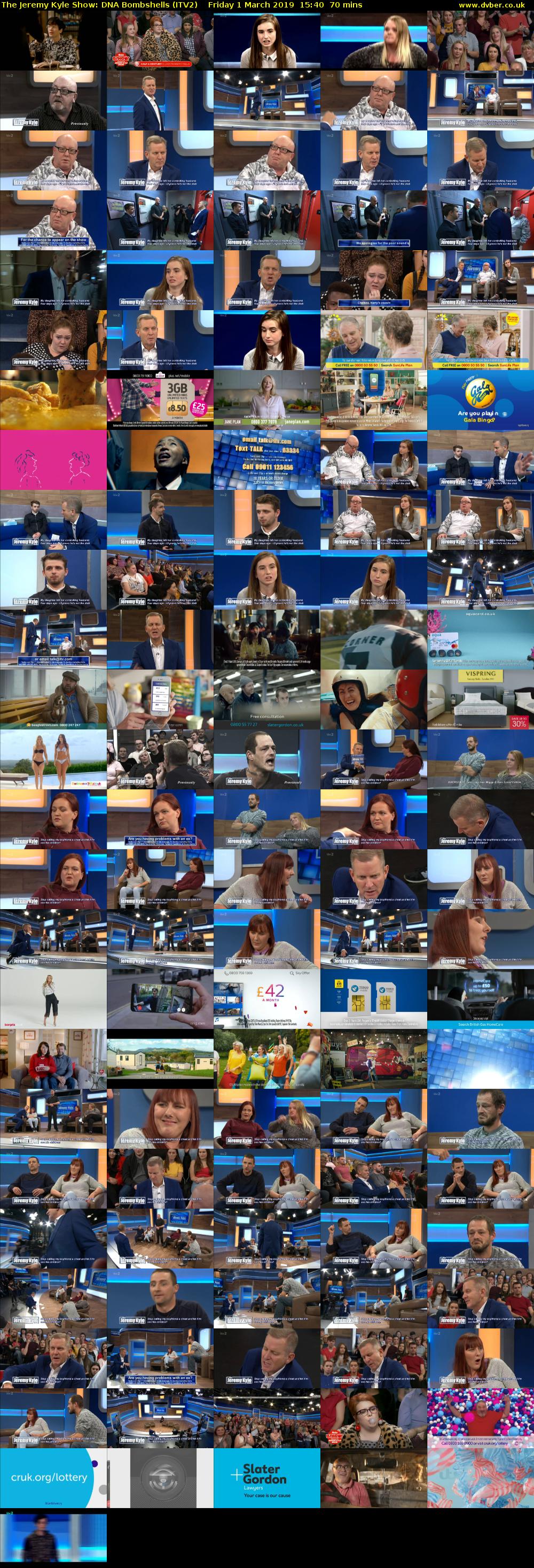 The Jeremy Kyle Show: DNA Bombshells (ITV2) Friday 1 March 2019 15:40 - 16:50