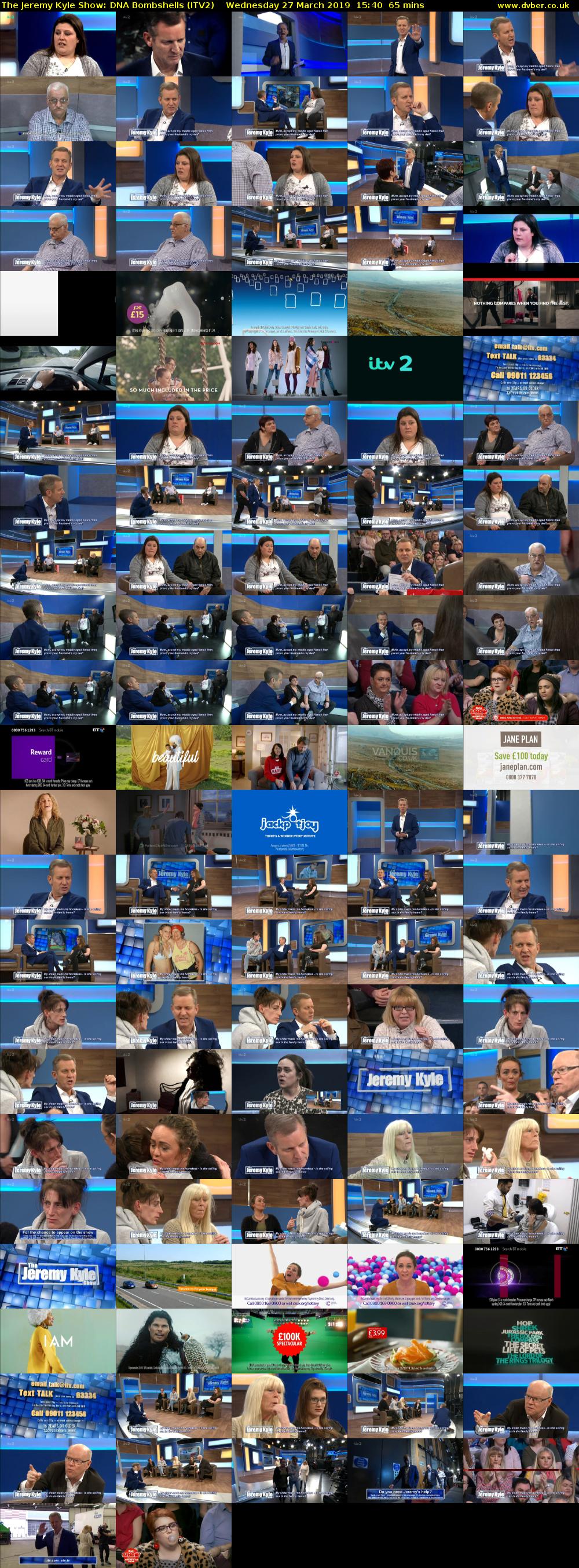 The Jeremy Kyle Show: DNA Bombshells (ITV2) Wednesday 27 March 2019 15:40 - 16:45