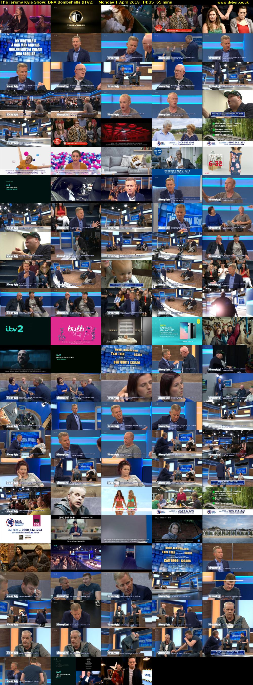 The Jeremy Kyle Show: DNA Bombshells (ITV2) Monday 1 April 2019 14:35 - 15:40