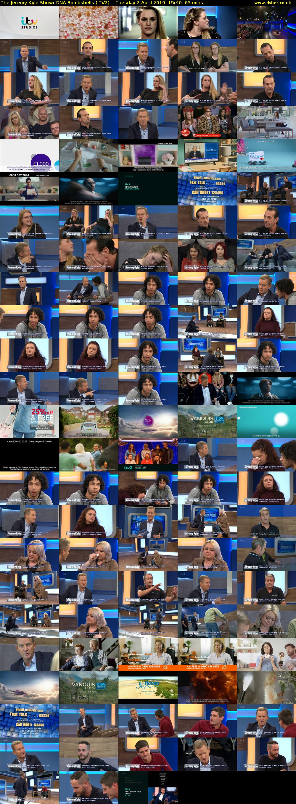The Jeremy Kyle Show: DNA Bombshells (ITV2) Tuesday 2 April 2019 15:40 - 16:45