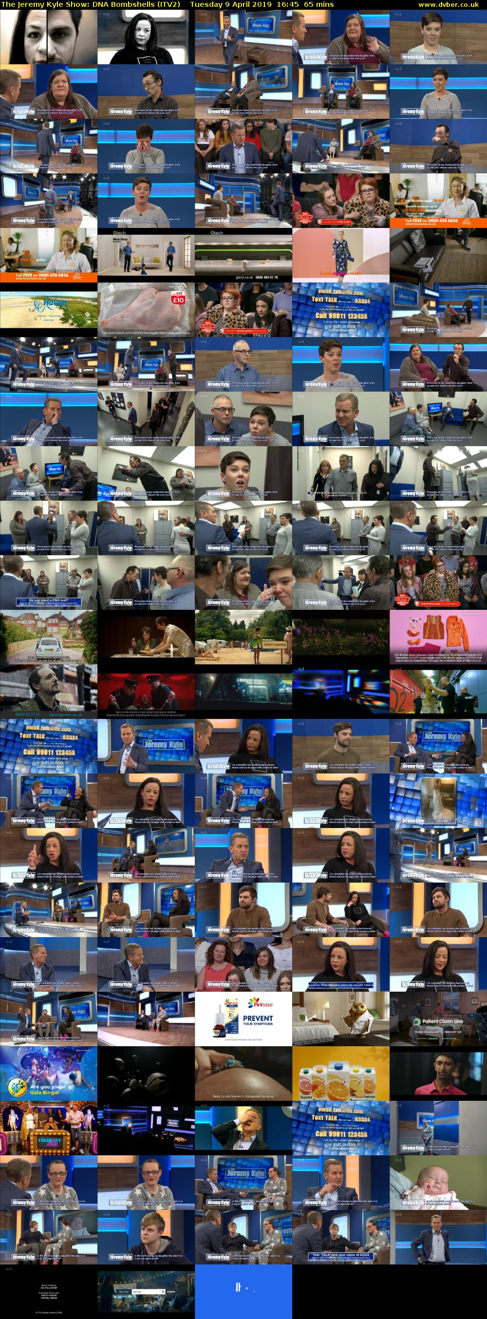 The Jeremy Kyle Show: DNA Bombshells (ITV2) Tuesday 9 April 2019 16:45 - 17:50