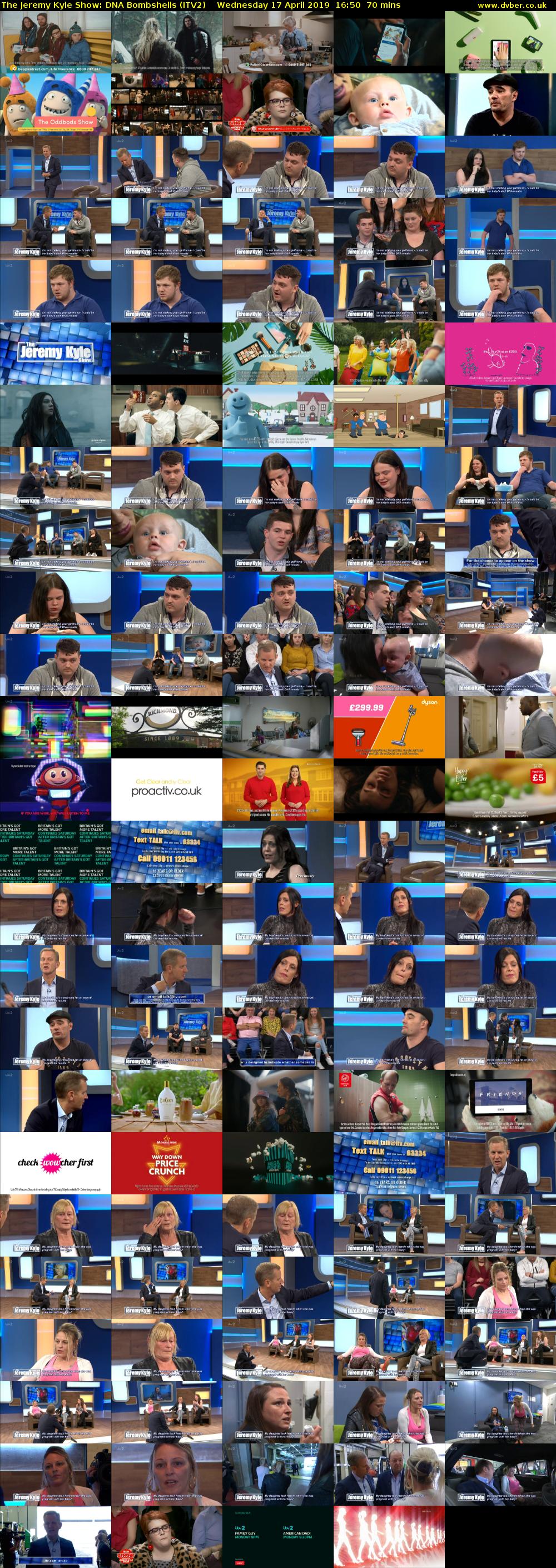 The Jeremy Kyle Show: DNA Bombshells (ITV2) Wednesday 17 April 2019 16:50 - 18:00