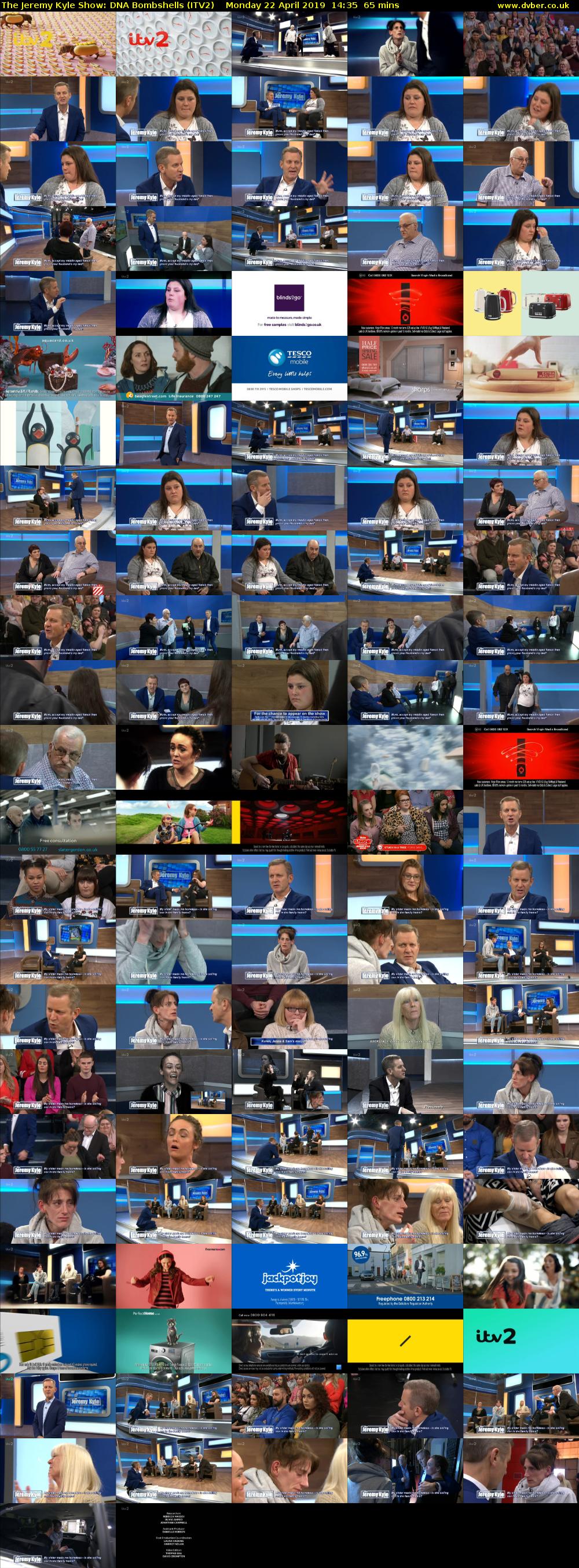 The Jeremy Kyle Show: DNA Bombshells (ITV2) Monday 22 April 2019 14:35 - 15:40