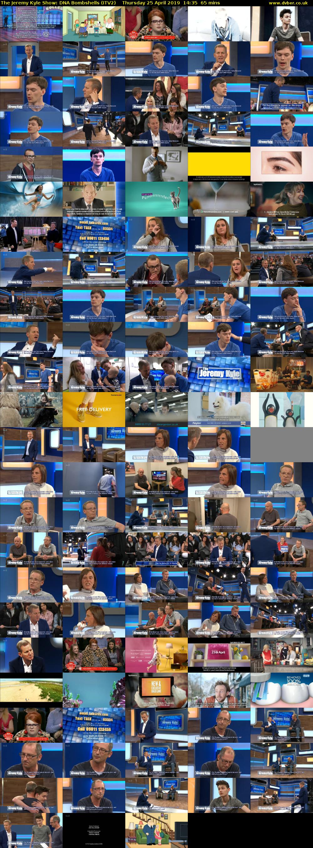 The Jeremy Kyle Show: DNA Bombshells (ITV2) Thursday 25 April 2019 14:35 - 15:40