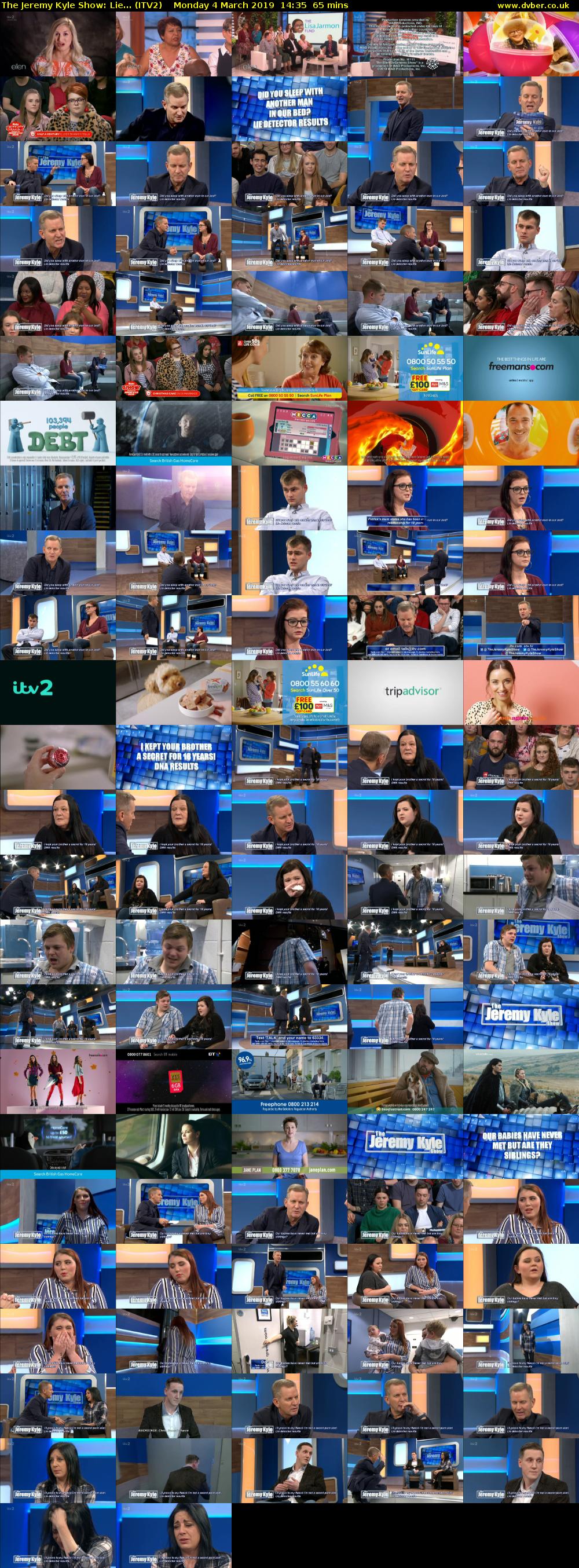 The Jeremy Kyle Show: Lie... (ITV2) Monday 4 March 2019 14:35 - 15:40