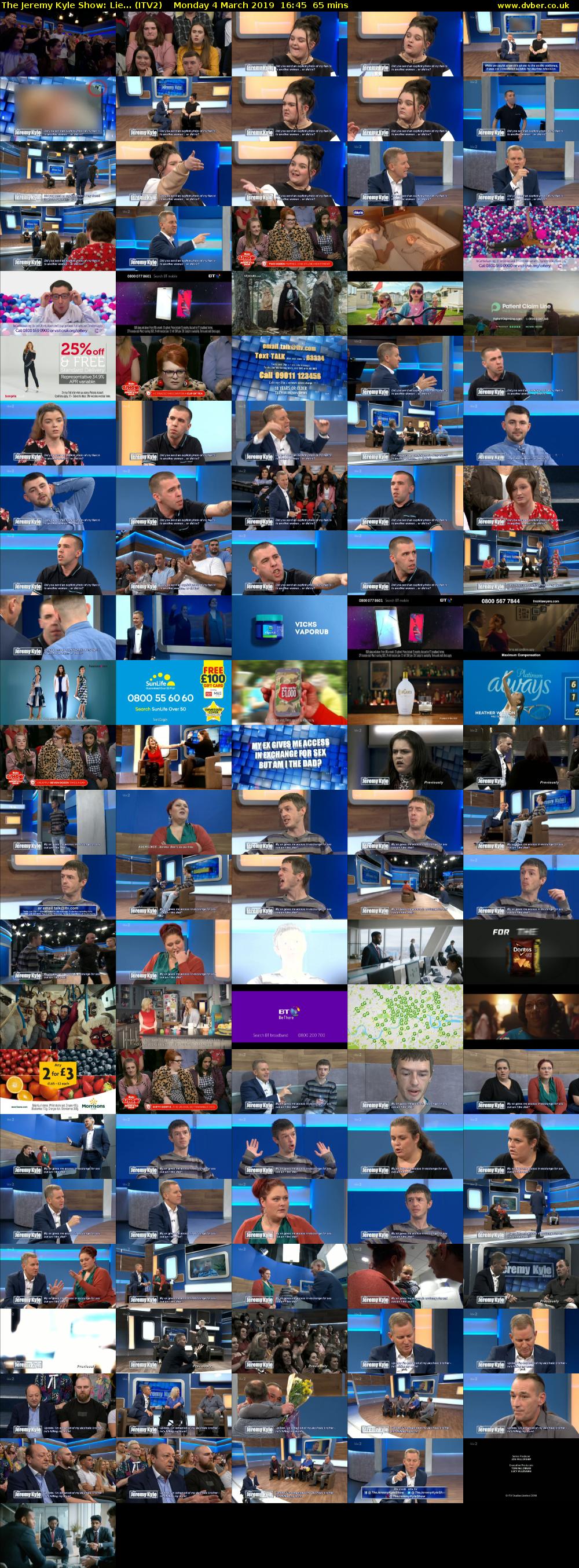 The Jeremy Kyle Show: Lie... (ITV2) Monday 4 March 2019 16:45 - 17:50