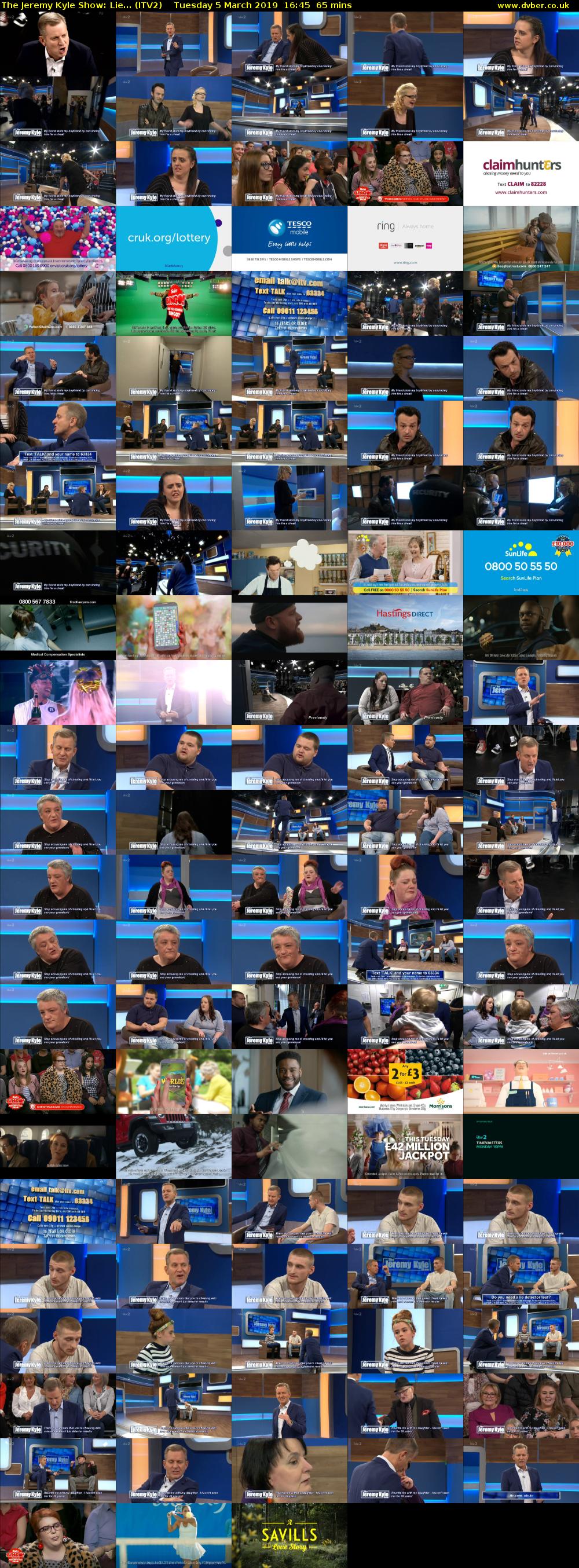The Jeremy Kyle Show: Lie... (ITV2) Tuesday 5 March 2019 16:45 - 17:50