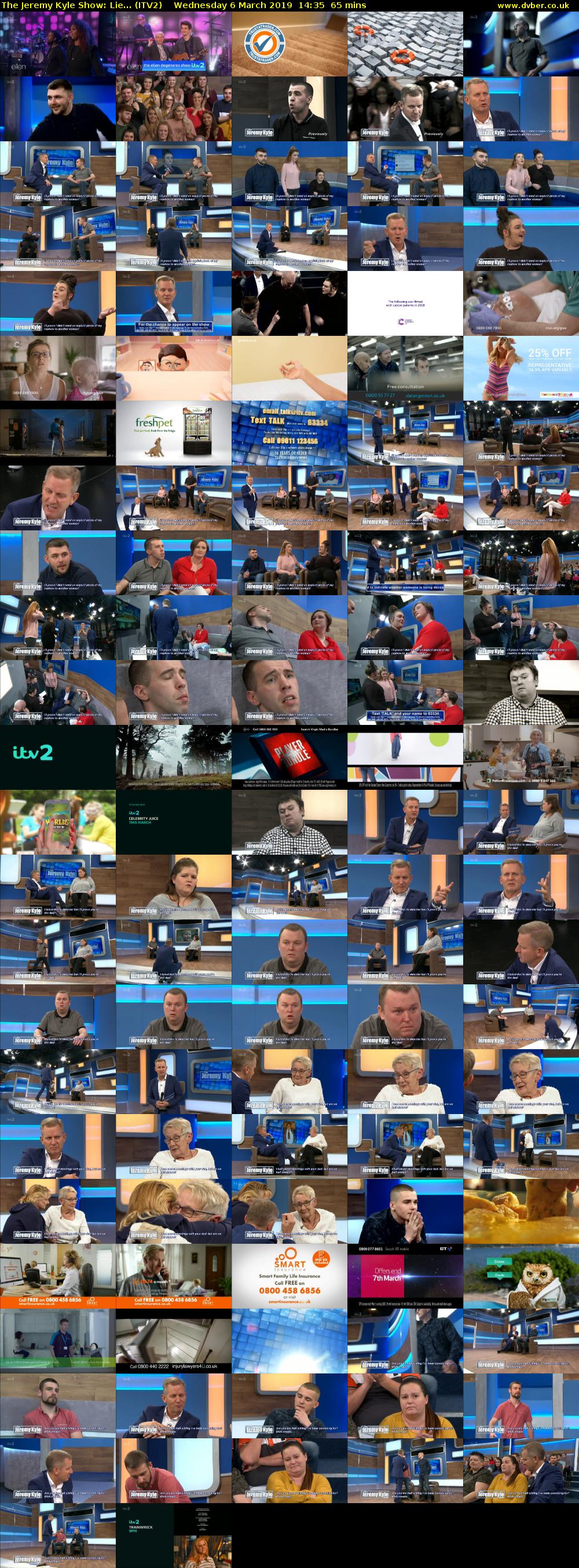 The Jeremy Kyle Show: Lie... (ITV2) Wednesday 6 March 2019 14:35 - 15:40