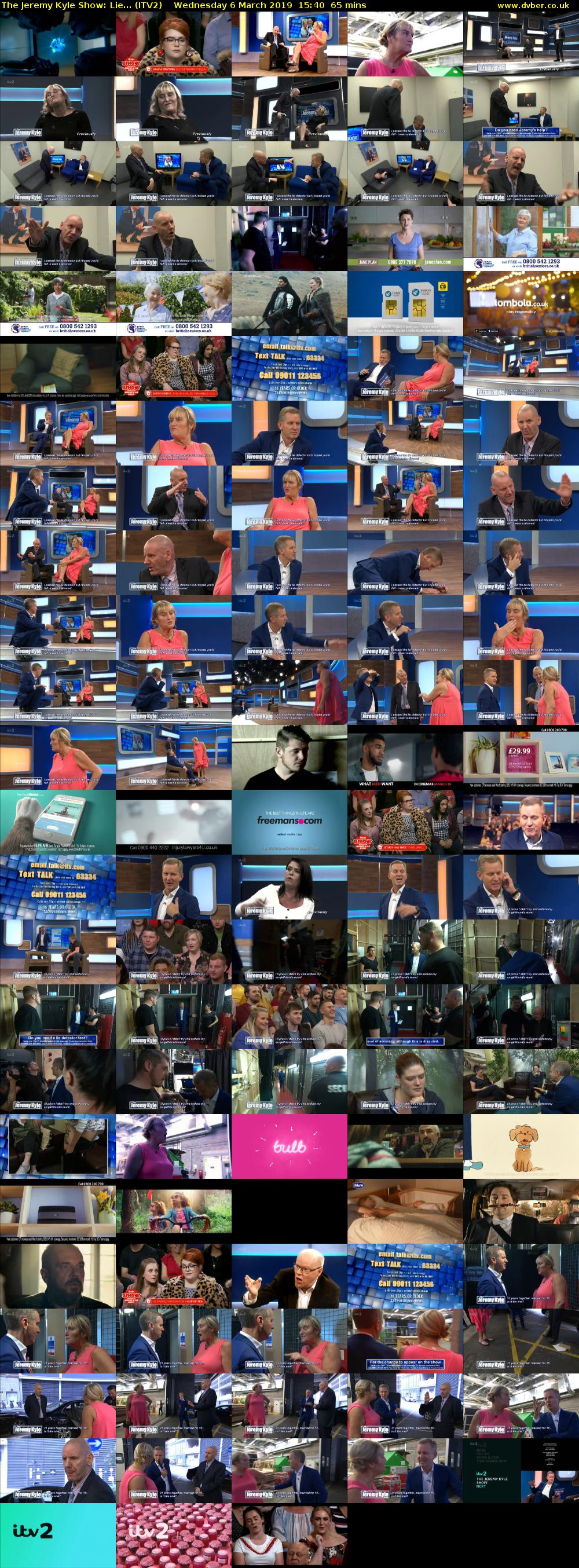 The Jeremy Kyle Show: Lie... (ITV2) Wednesday 6 March 2019 15:40 - 16:45