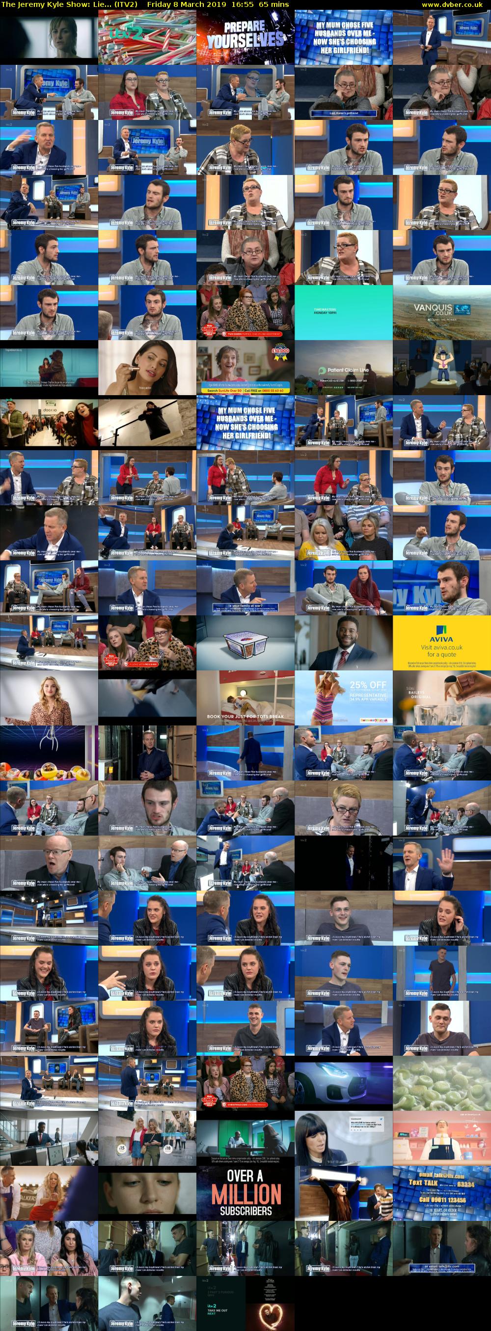 The Jeremy Kyle Show: Lie... (ITV2) Friday 8 March 2019 16:55 - 18:00