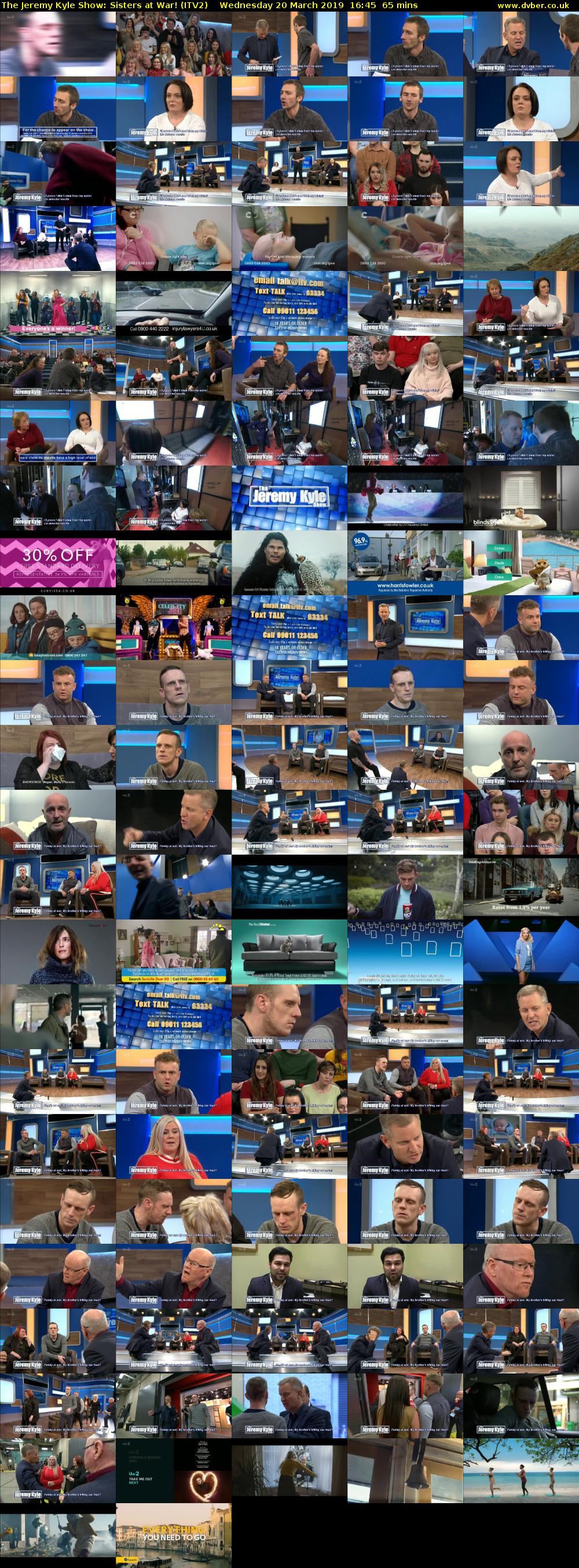 The Jeremy Kyle Show: Sisters at War! (ITV2) Wednesday 20 March 2019 16:45 - 17:50