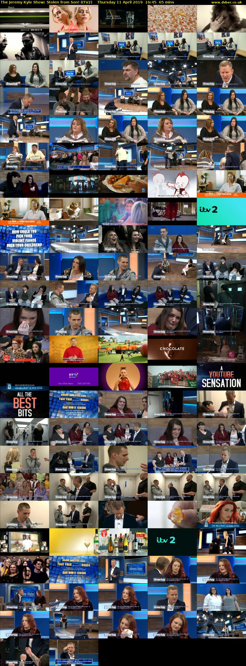The Jeremy Kyle Show: Stolen from Son! (ITV2) Thursday 11 April 2019 16:45 - 17:50