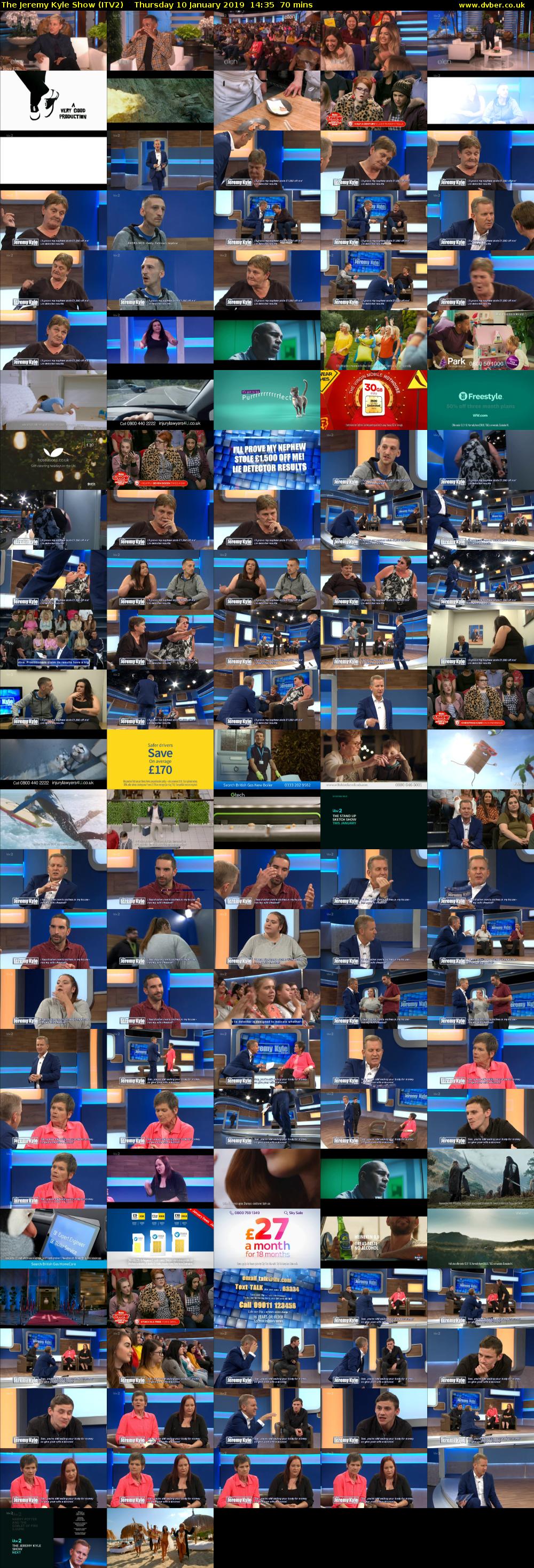 The Jeremy Kyle Show (ITV2) Thursday 10 January 2019 14:35 - 15:45