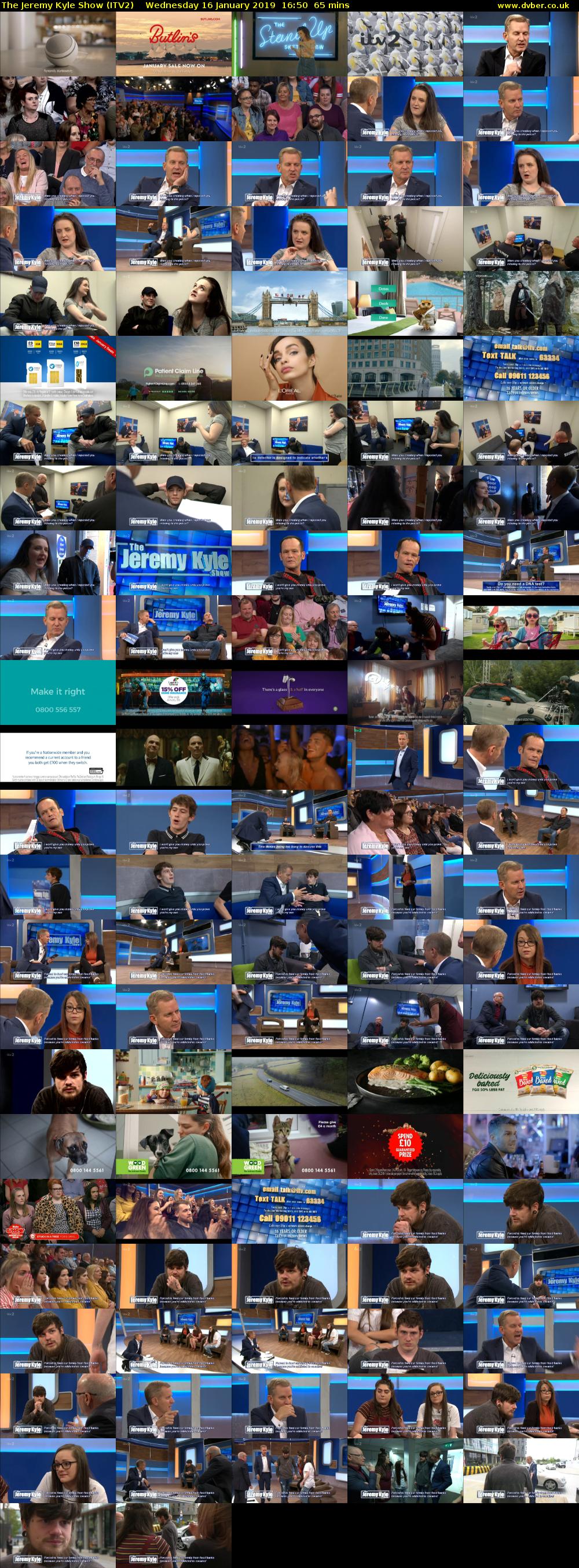 The Jeremy Kyle Show (ITV2) Wednesday 16 January 2019 16:50 - 17:55