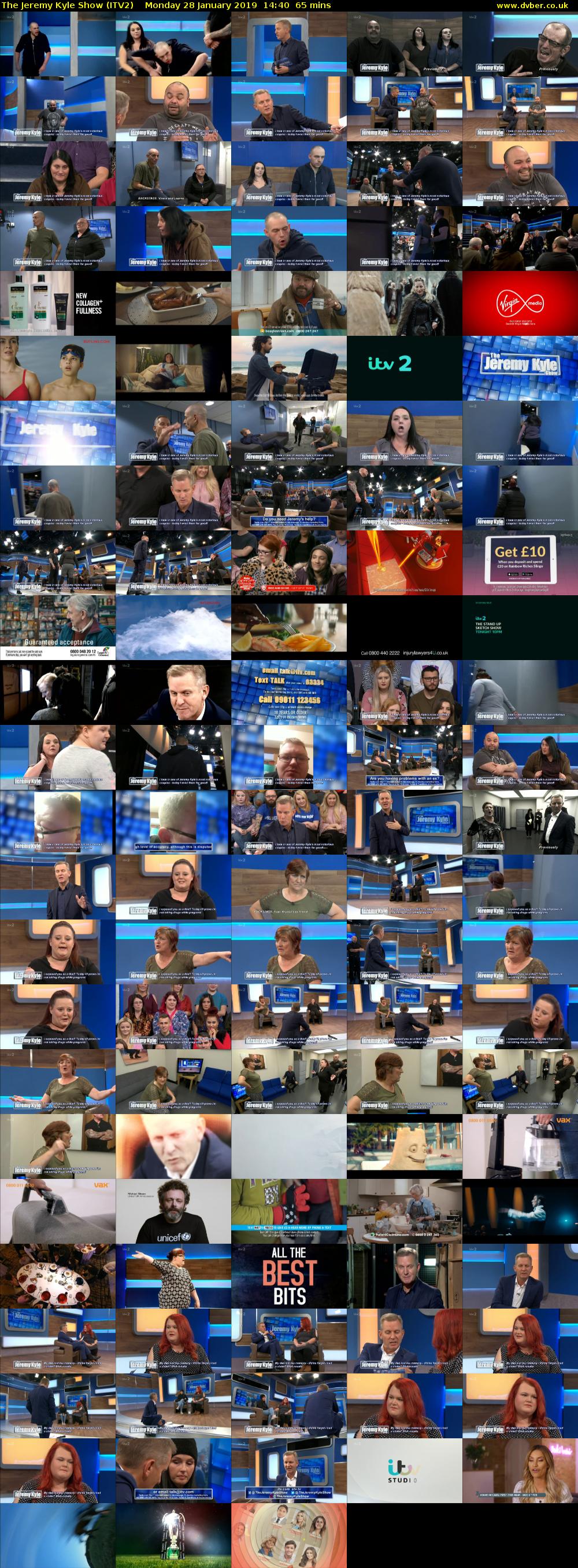 The Jeremy Kyle Show (ITV2) Monday 28 January 2019 14:40 - 15:45