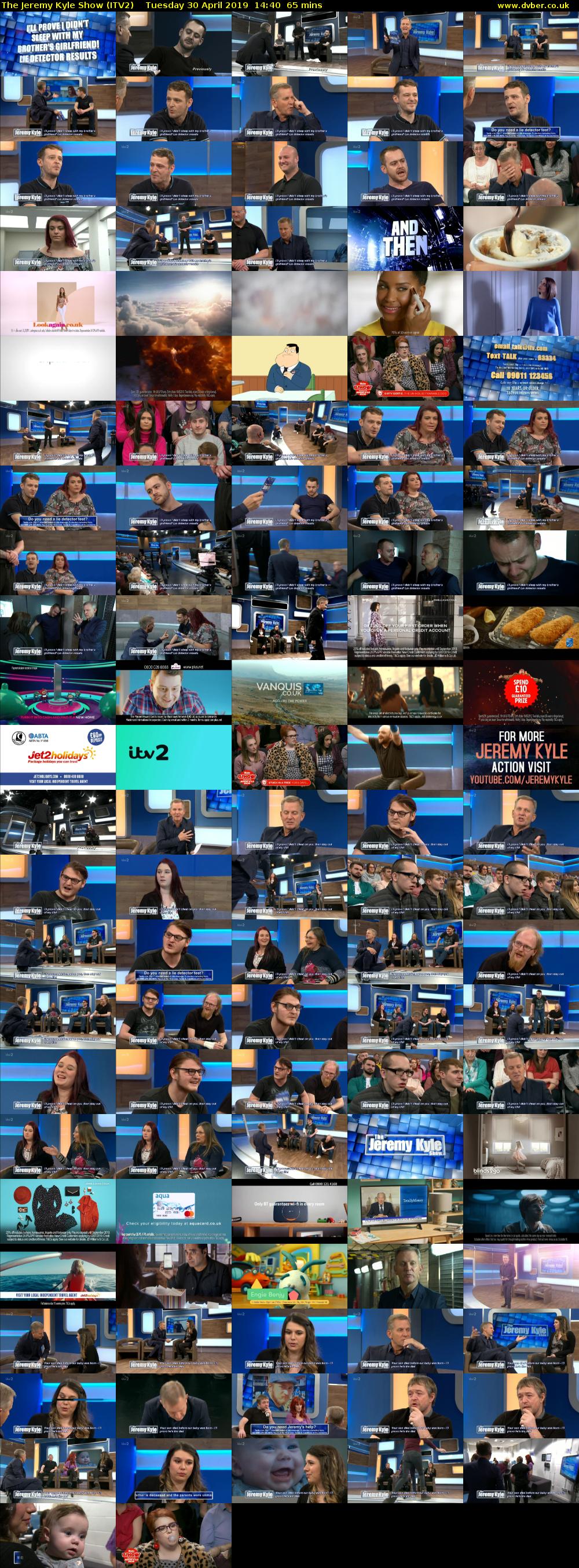 The Jeremy Kyle Show (ITV2) Tuesday 30 April 2019 14:40 - 15:45
