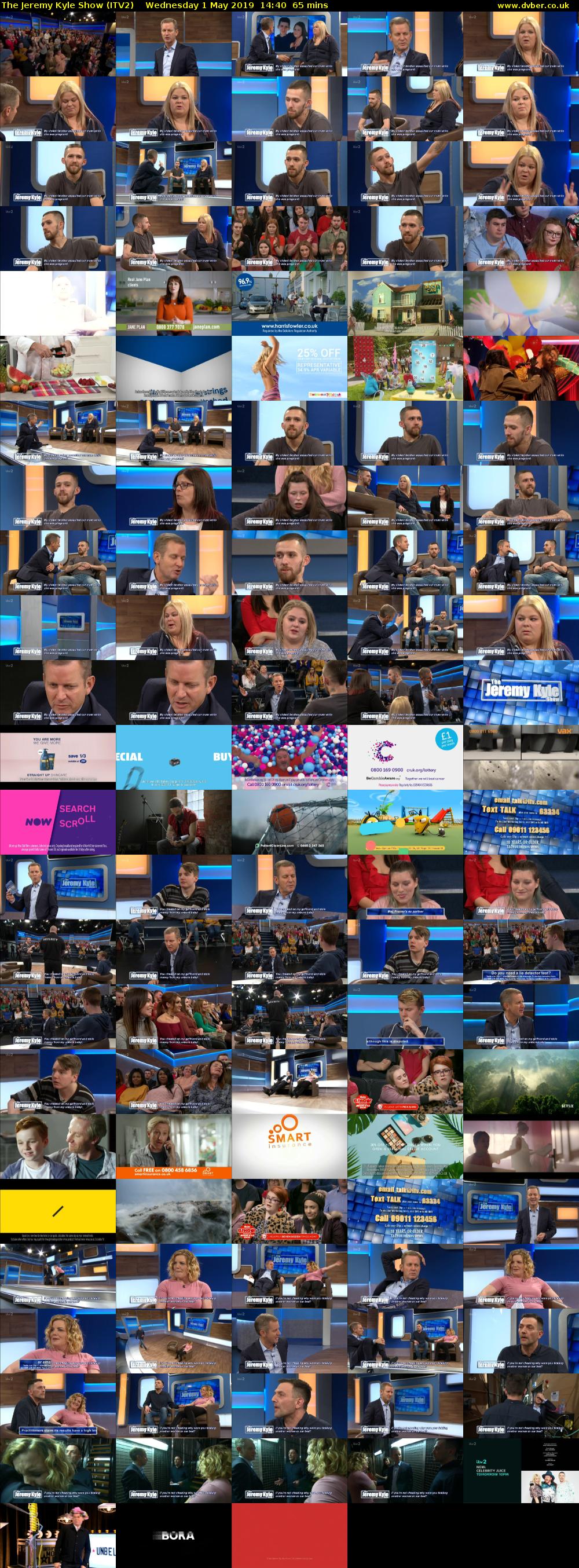 The Jeremy Kyle Show (ITV2) Wednesday 1 May 2019 14:40 - 15:45