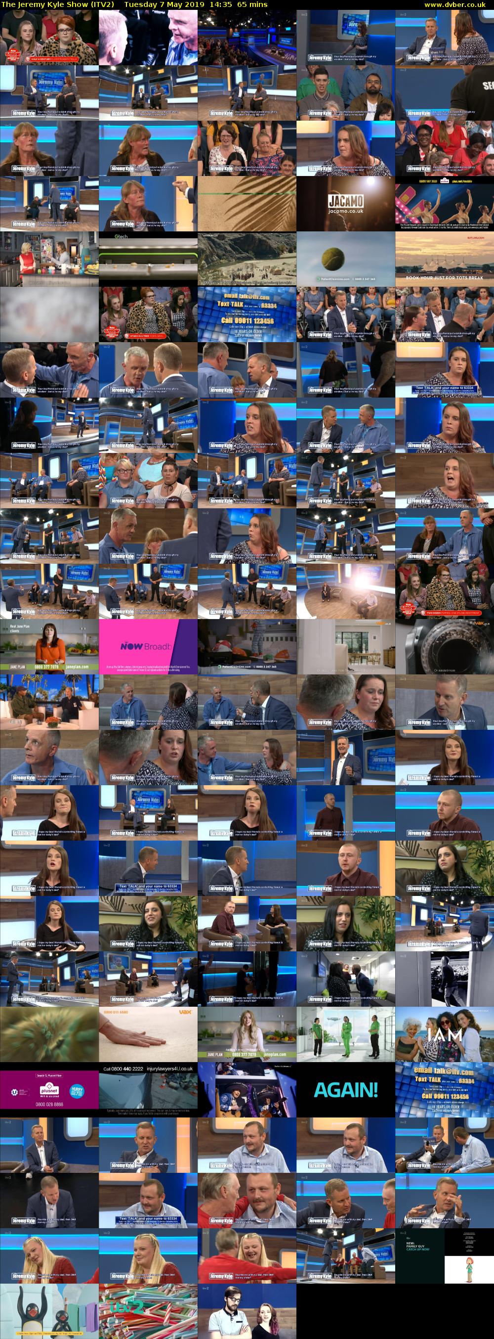 The Jeremy Kyle Show (ITV2) Tuesday 7 May 2019 14:35 - 15:40