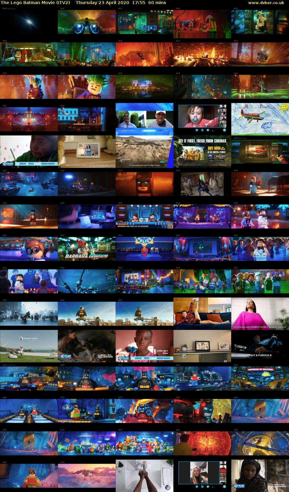 The Lego Batman Movie (ITV2) Thursday 23 April 2020 17:55 - 18:55