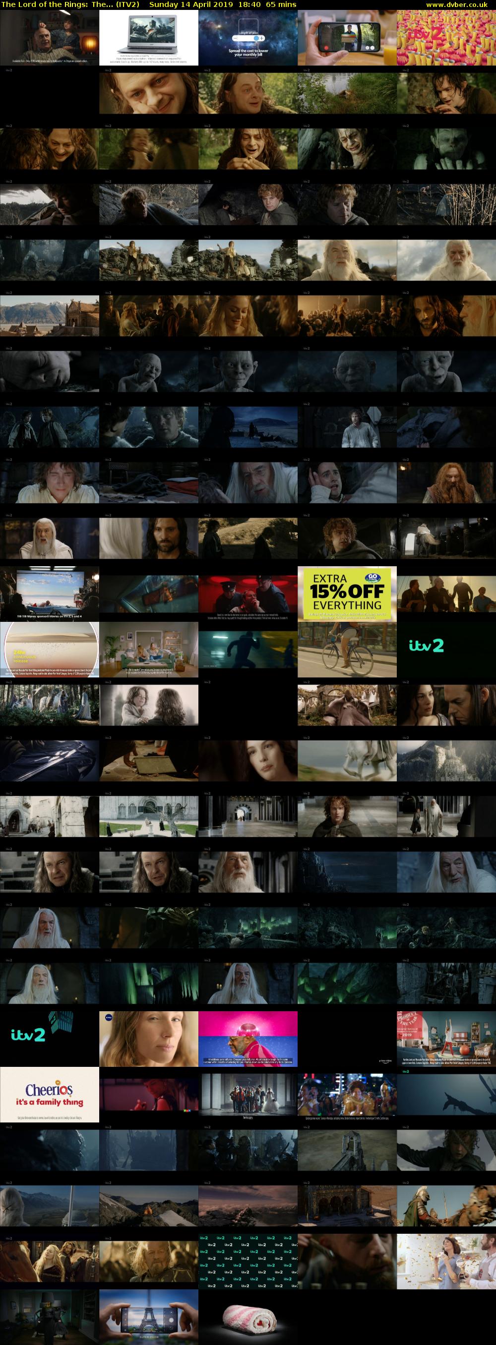 The Lord of the Rings: The... (ITV2) Sunday 14 April 2019 18:40 - 19:45