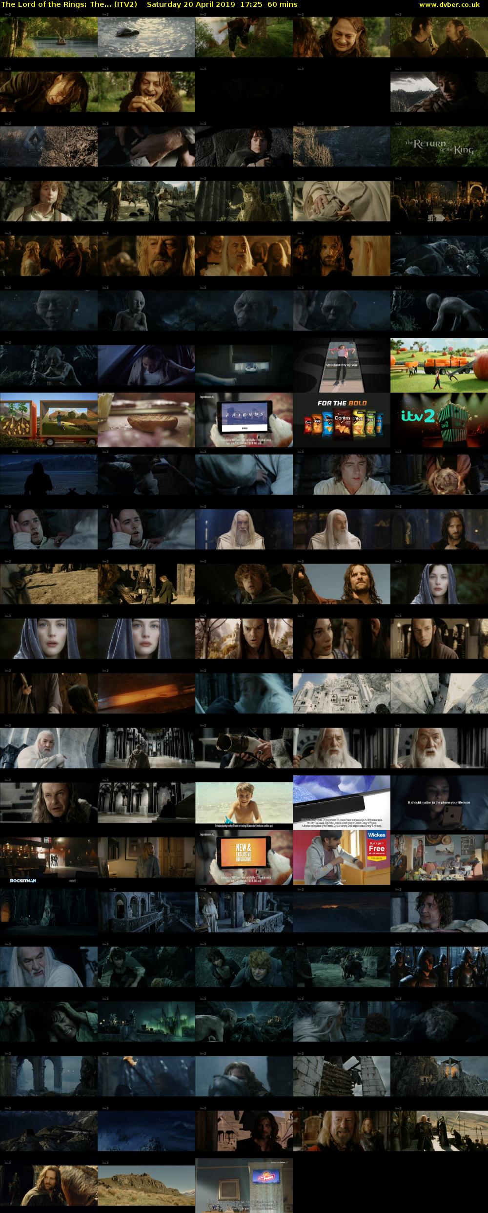 The Lord of the Rings: The... (ITV2) Saturday 20 April 2019 17:25 - 18:25