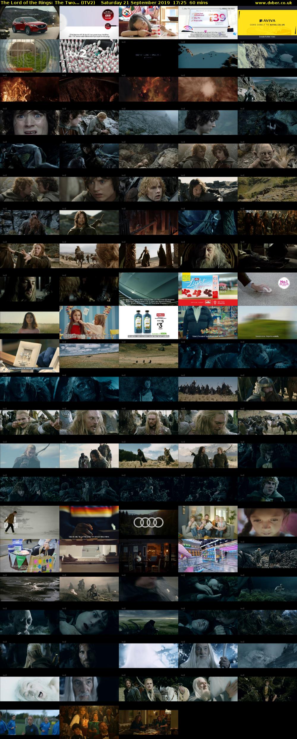 The Lord of the Rings: The Two... (ITV2) Saturday 21 September 2019 17:25 - 18:25