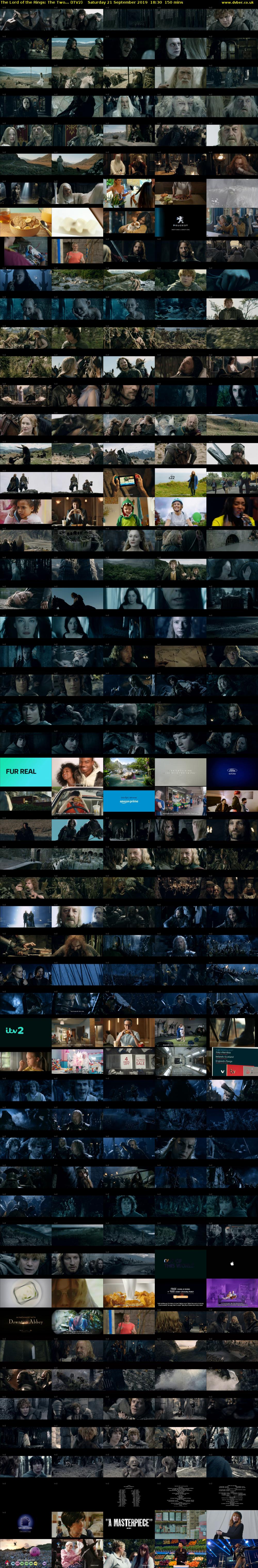 The Lord of the Rings: The Two... (ITV2) Saturday 21 September 2019 18:30 - 21:00
