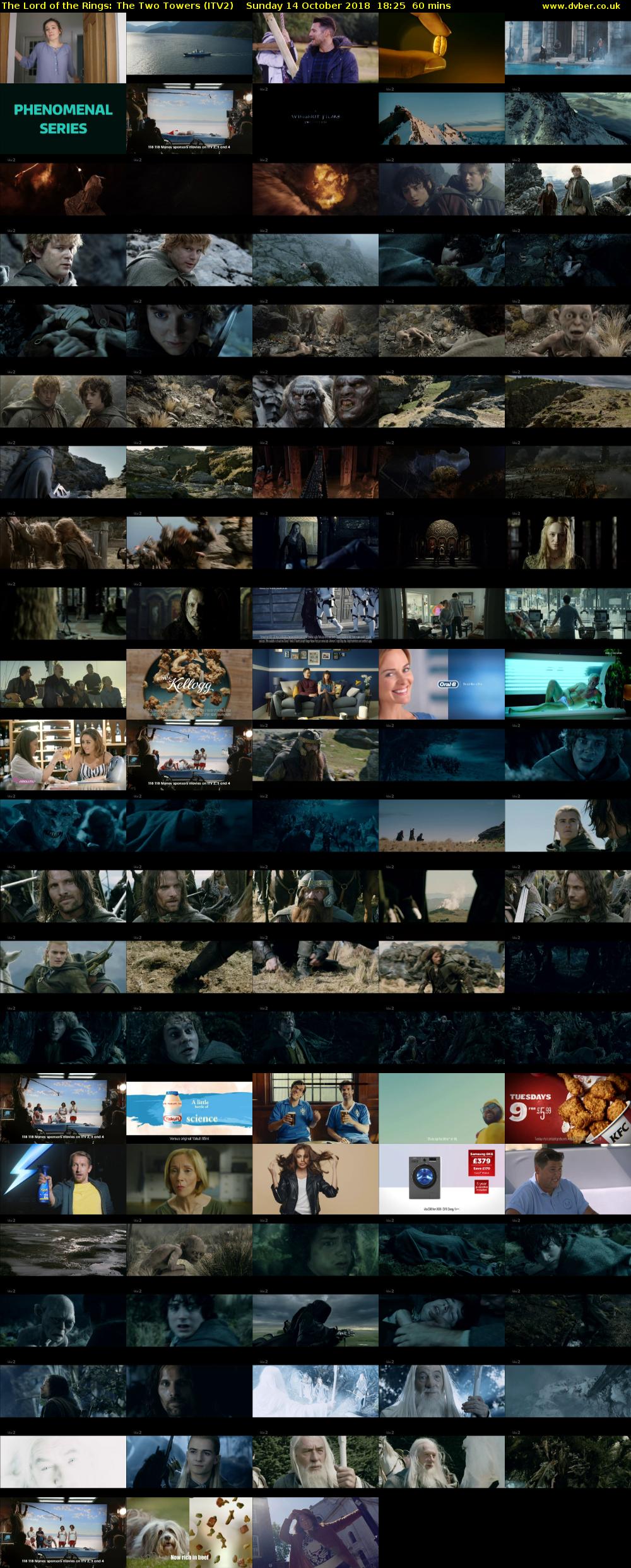 The Lord of the Rings: The Two Towers (ITV2) Sunday 14 October 2018 18:25 - 19:25