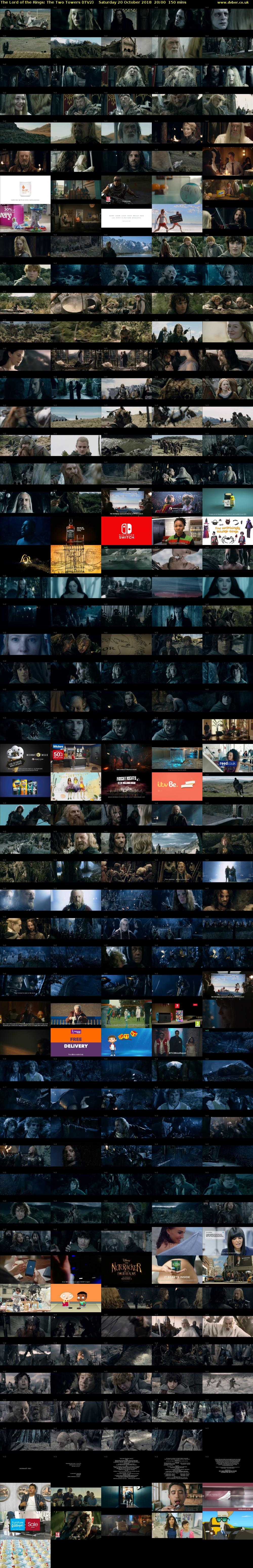The Lord of the Rings: The Two Towers (ITV2) Saturday 20 October 2018 20:00 - 22:30