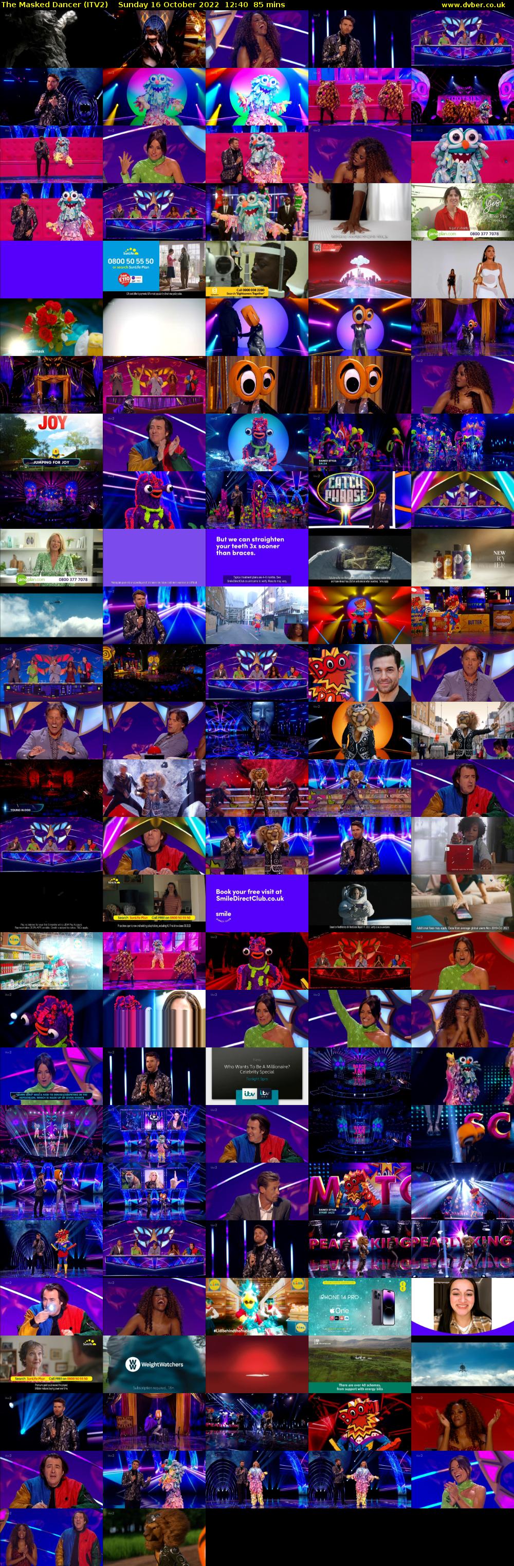 The Masked Dancer (ITV2) Sunday 16 October 2022 12:40 - 14:05