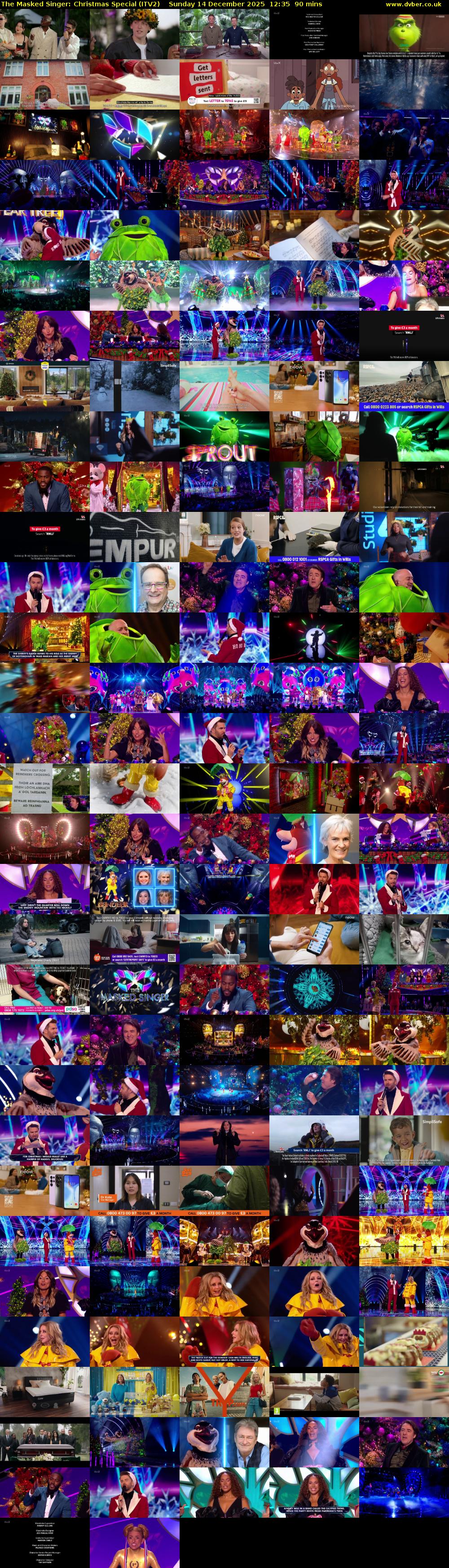 The Masked Singer: Christmas Special (ITV2) Sunday 14 December 2025 12:35 - 14:05