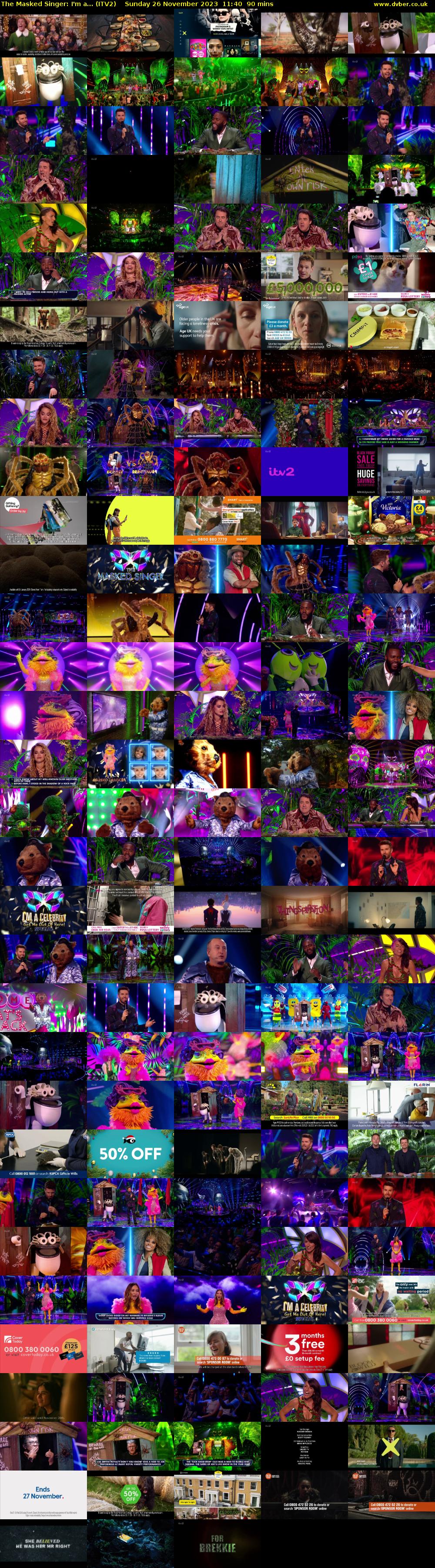 The Masked Singer: I'm a... (ITV2) Sunday 26 November 2023 11:40 - 13:10