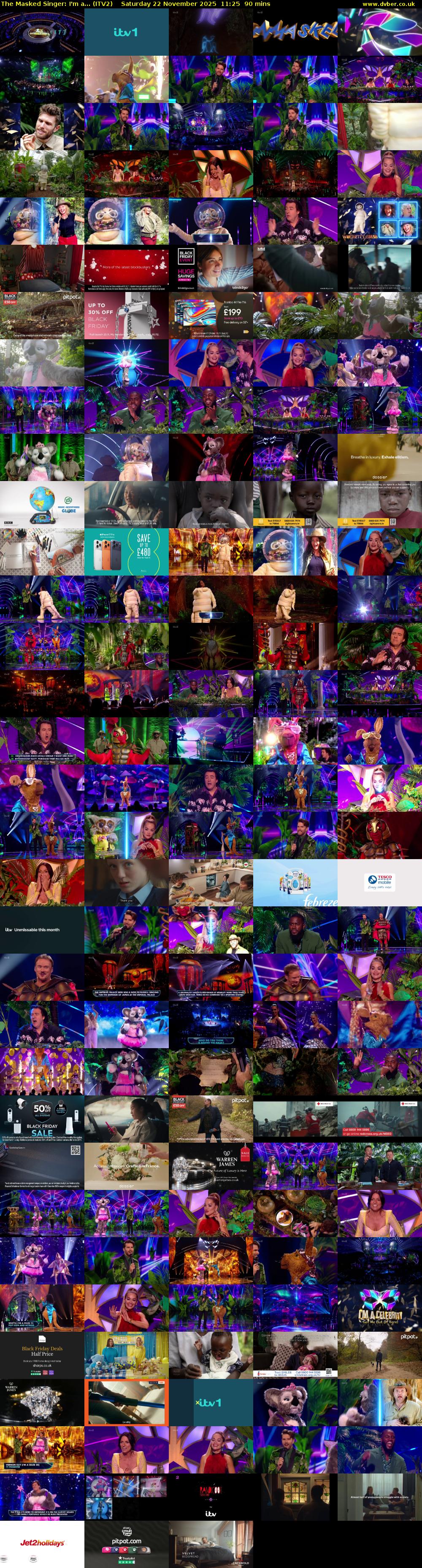 The Masked Singer: I'm a... (ITV2) Saturday 22 November 2025 11:25 - 12:55