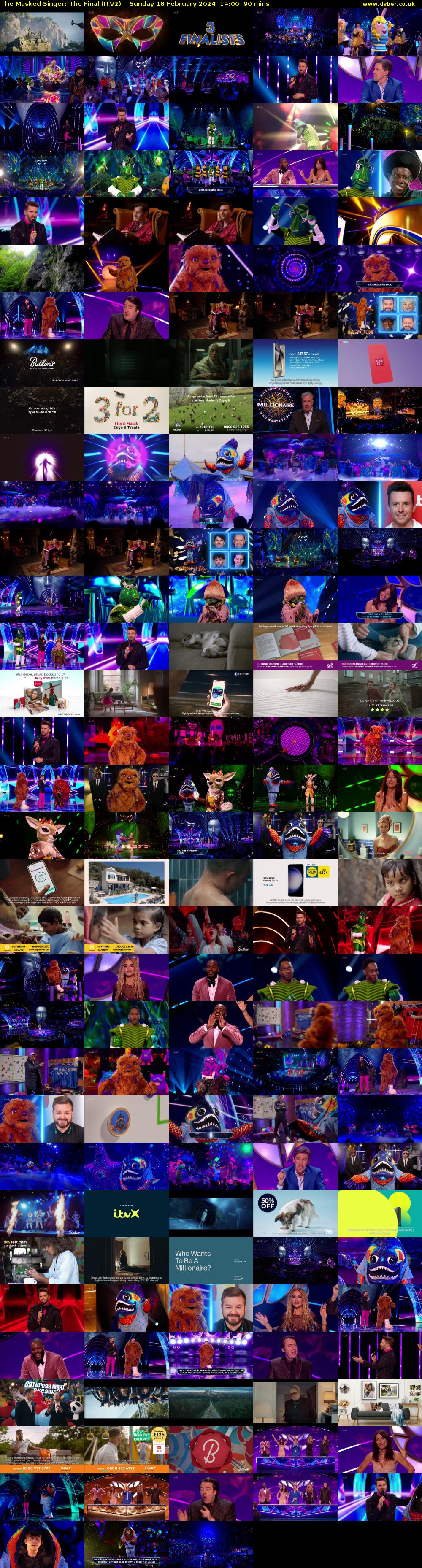 The Masked Singer: The Final (ITV2) Sunday 18 February 2024 14:00 - 15:30