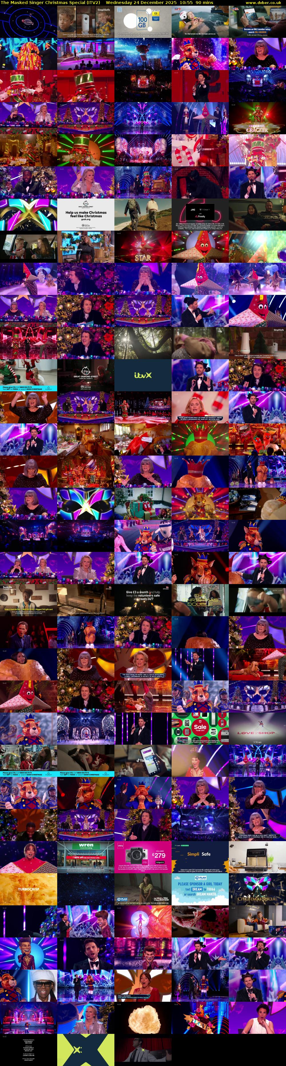 The Masked Singer Christmas Special (ITV2) Wednesday 24 December 2025 10:55 - 12:25
