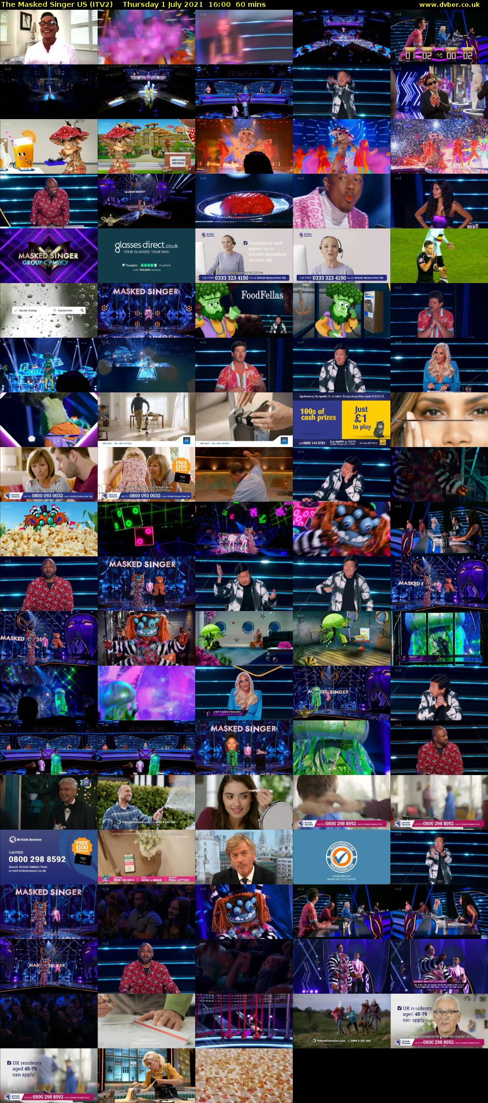 The Masked Singer US (ITV2) Thursday 1 July 2021 16:00 - 17:00