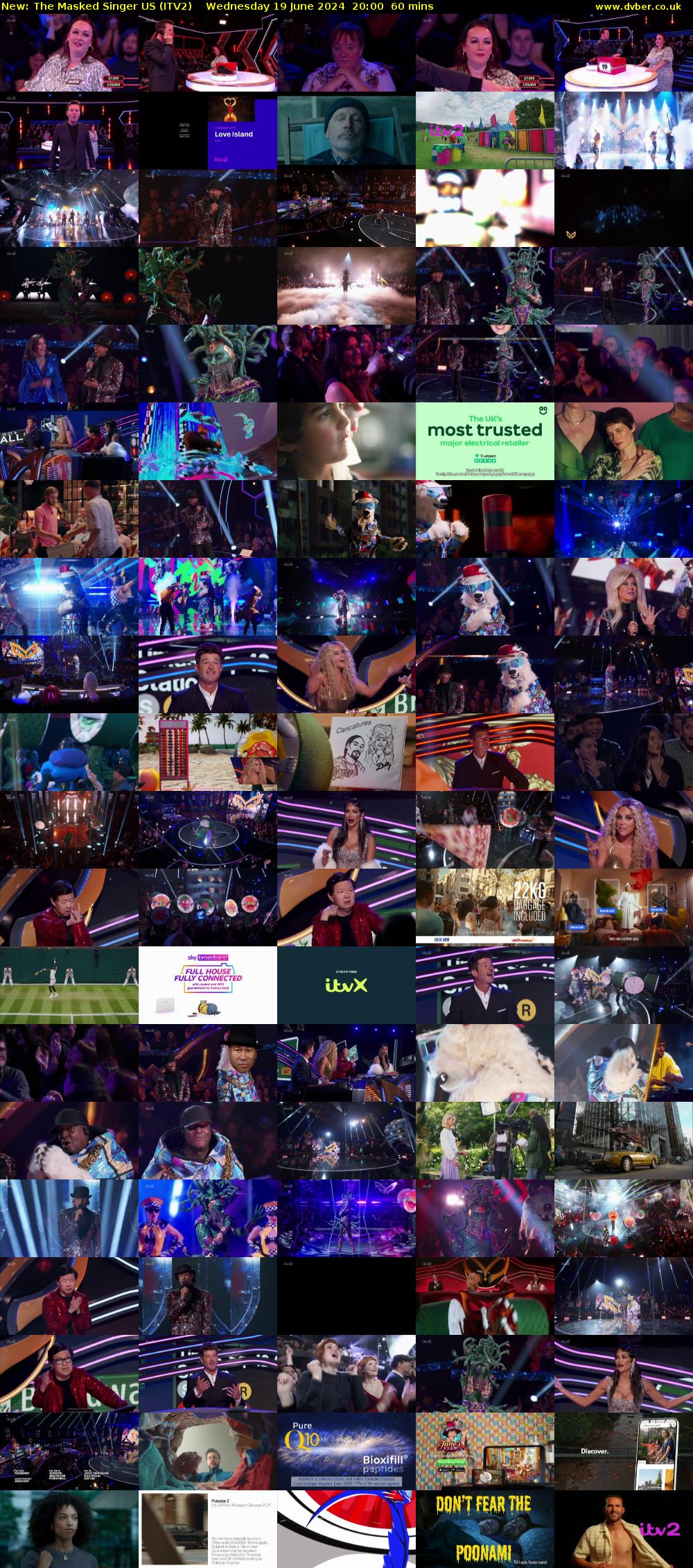 The Masked Singer US (ITV2) Wednesday 19 June 2024 20:00 - 21:00