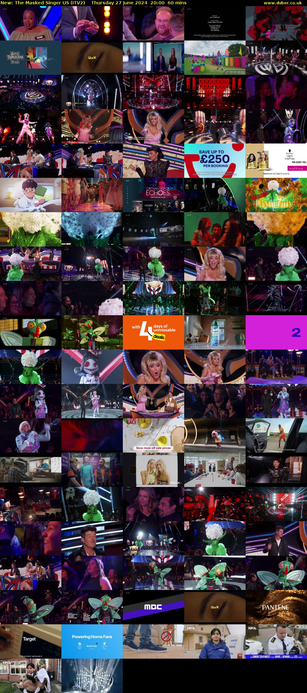 The Masked Singer US (ITV2) Thursday 27 June 2024 20:00 - 21:00
