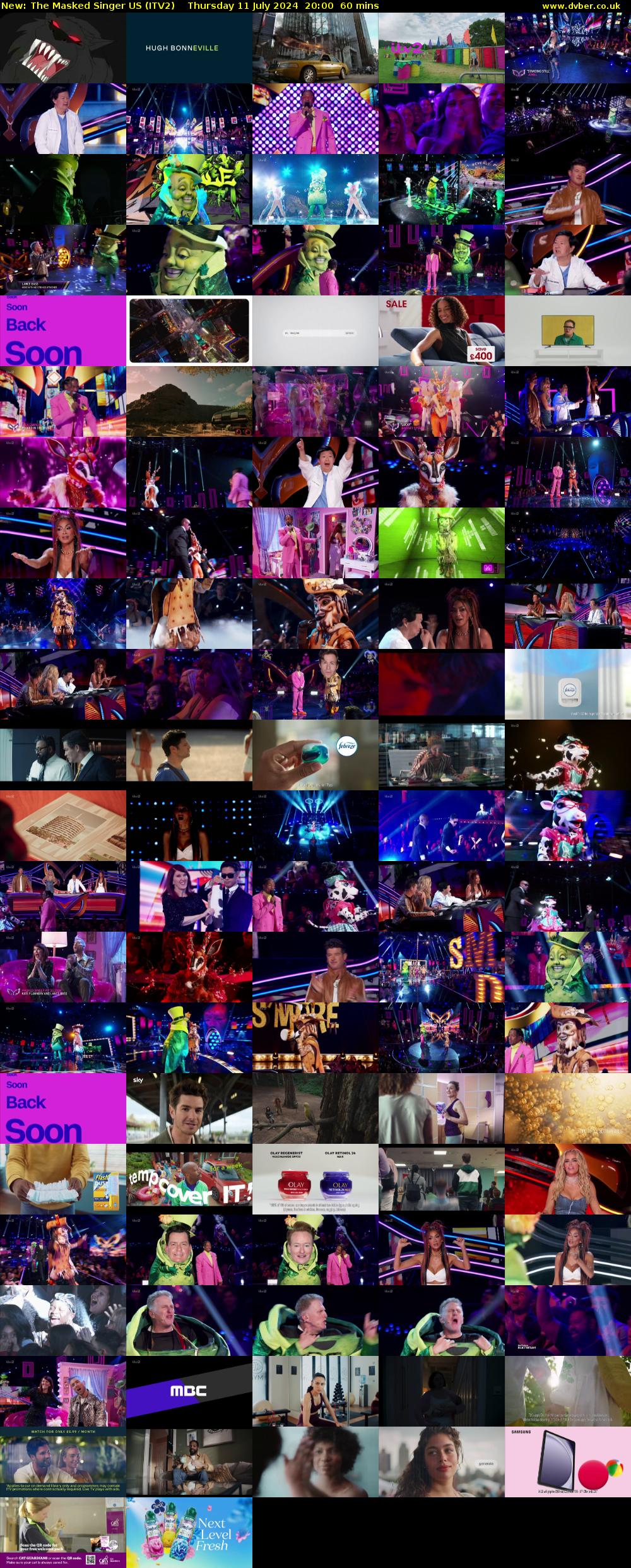 The Masked Singer US (ITV2) Thursday 11 July 2024 20:00 - 21:00